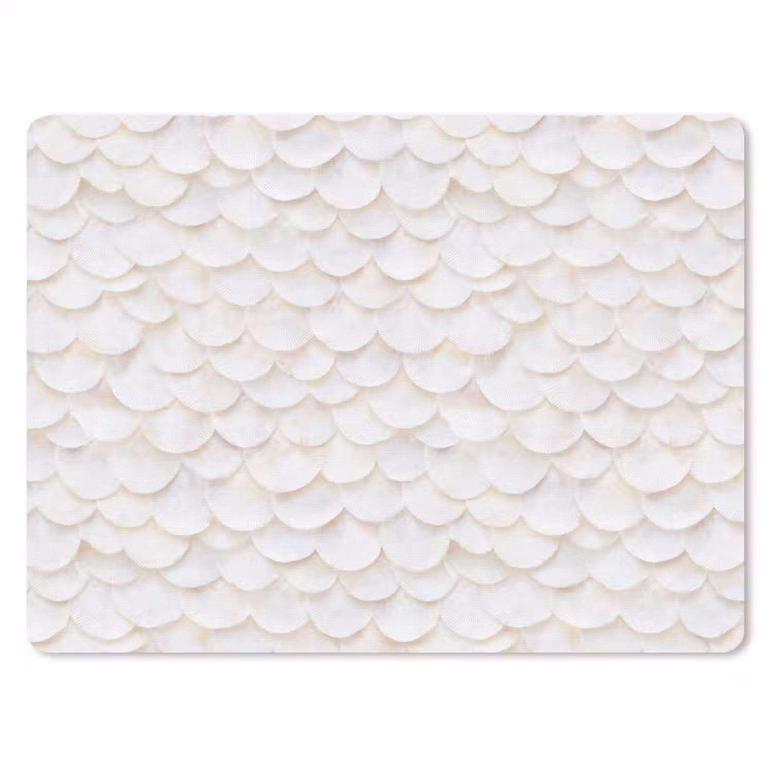 Schubben - Wit - Elegant muismat rubber klein 262 -3d