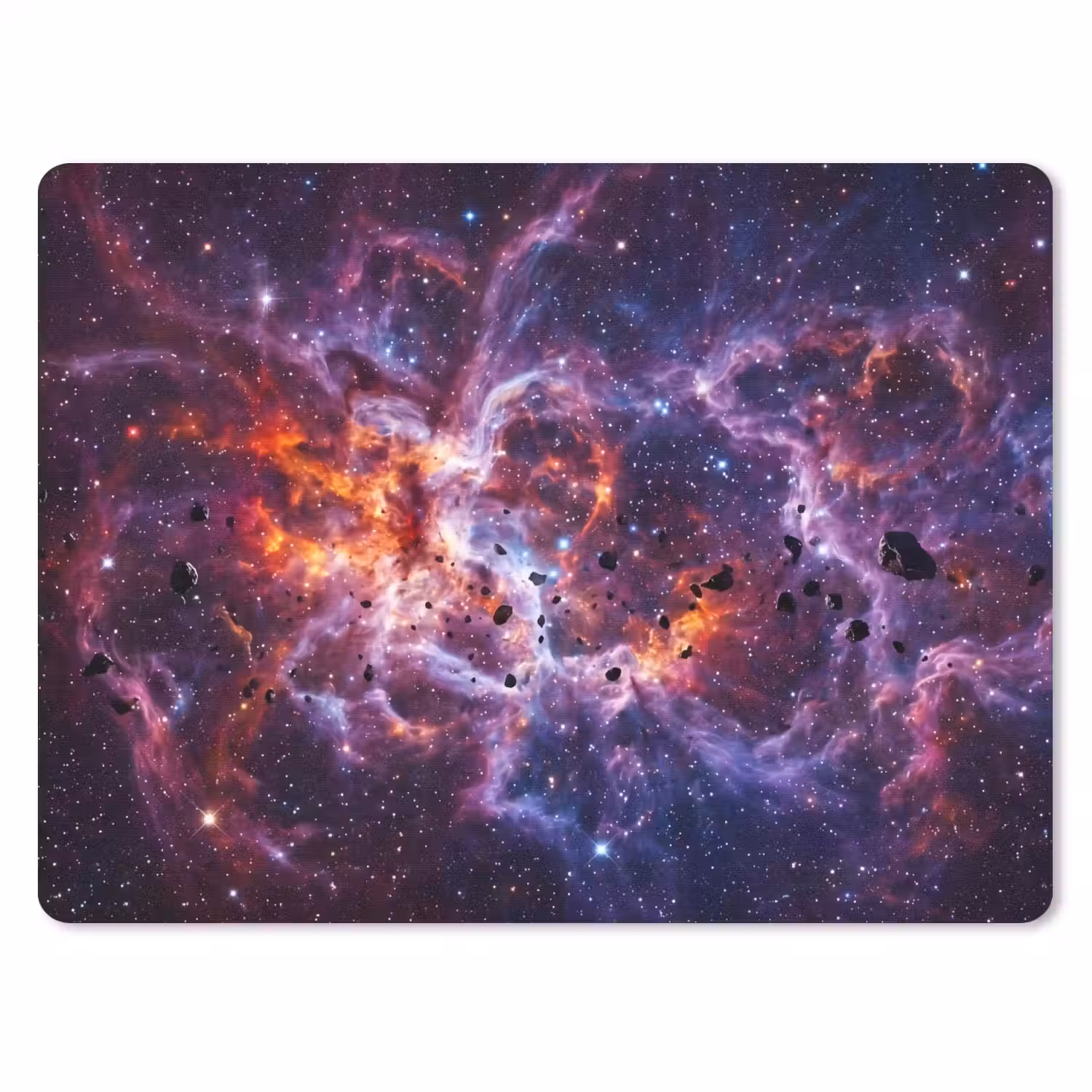 Space - Stars - Abstract - Colorful muismat rubber klein -3d