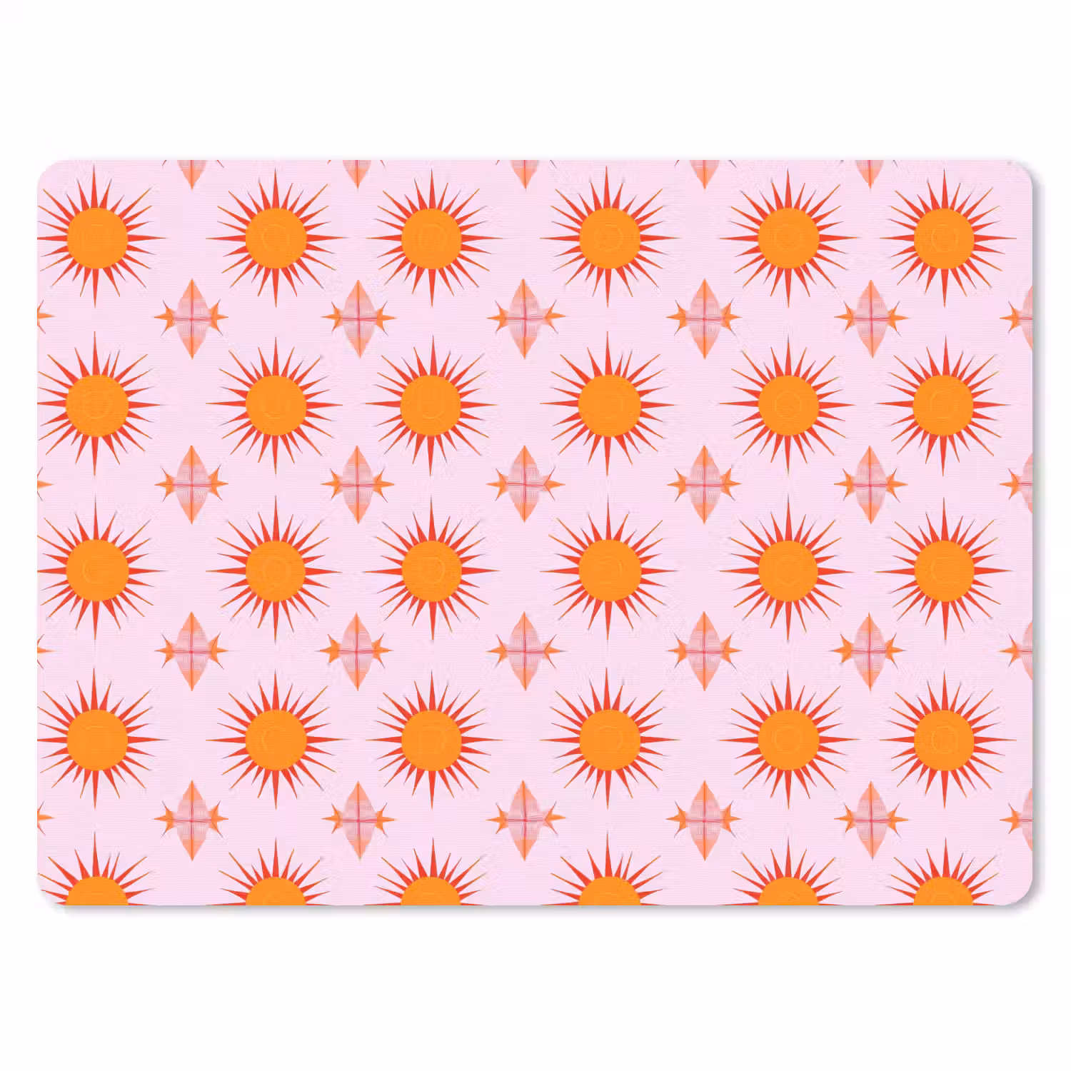 Zon - Patroon - Roze muismat rubber klein 262 -3d