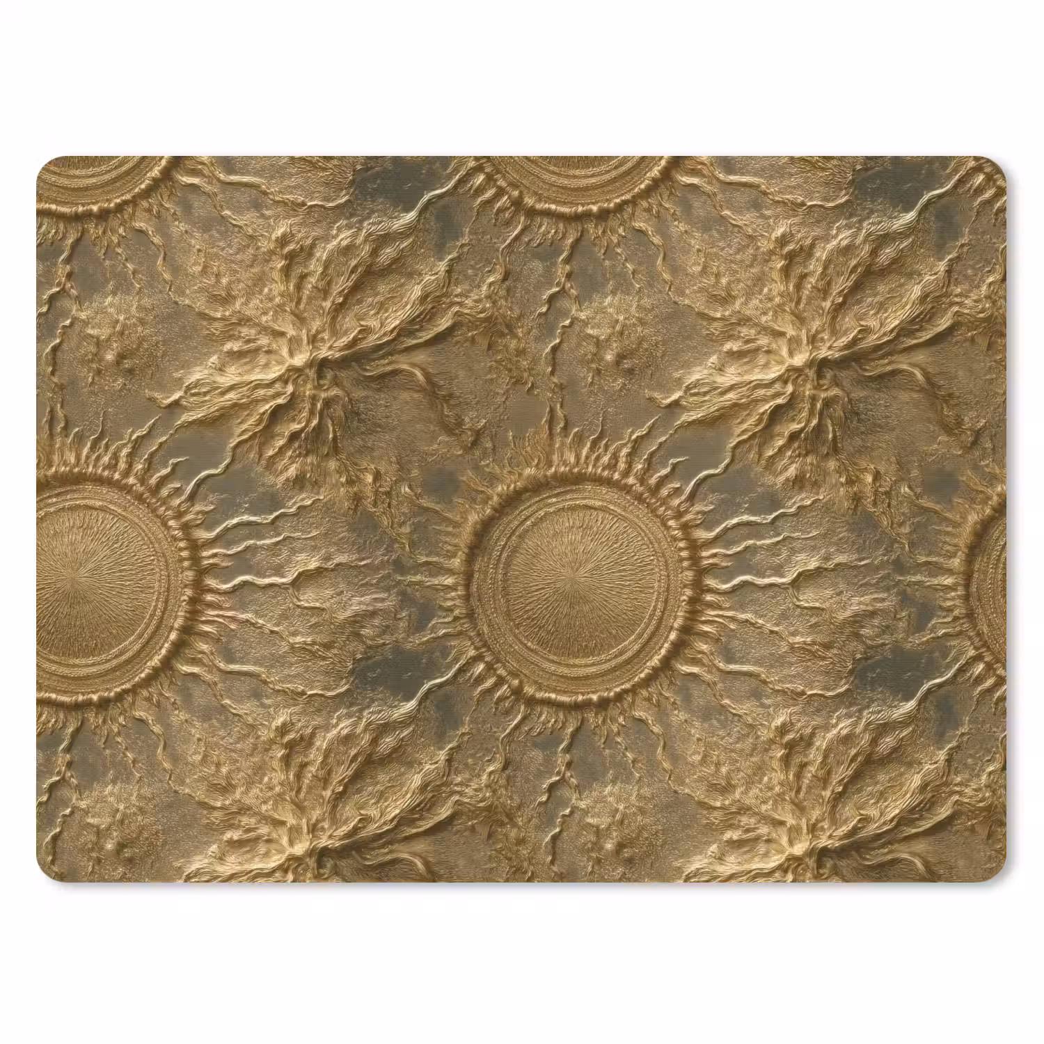 Zon - Reliëf - Antiek - Goud muismat rubber klein 262 -3d