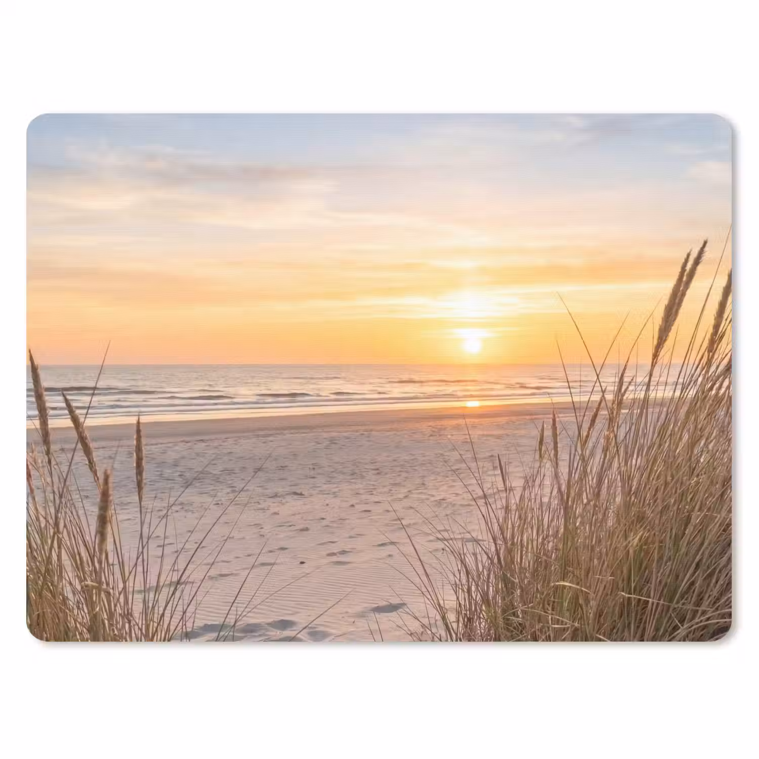 Zonsondergang - Duinen - Zee muismat rubber klein -3d