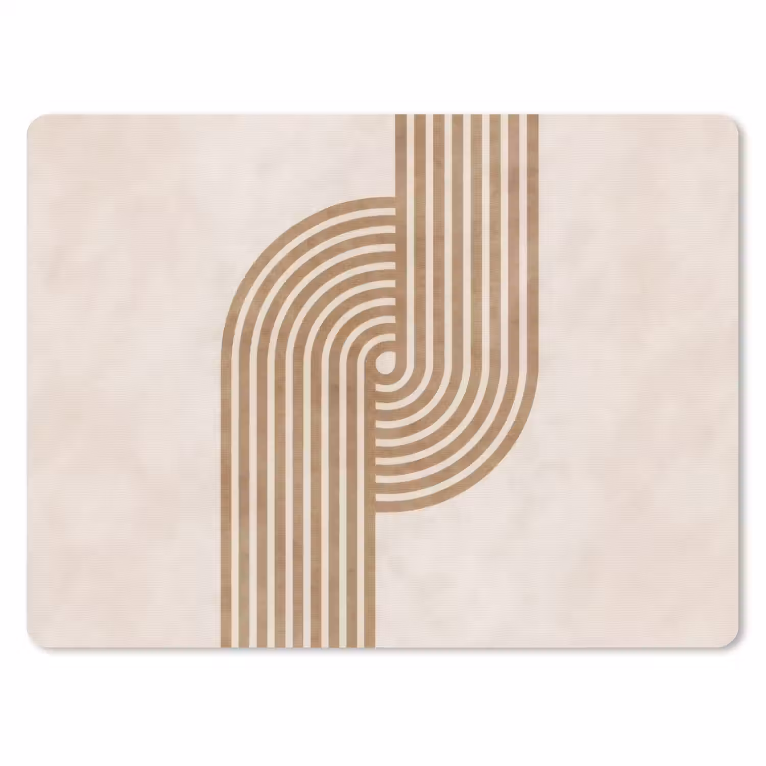 Symmetrische bocht - Koperkleurig muismat rubber klein -3d