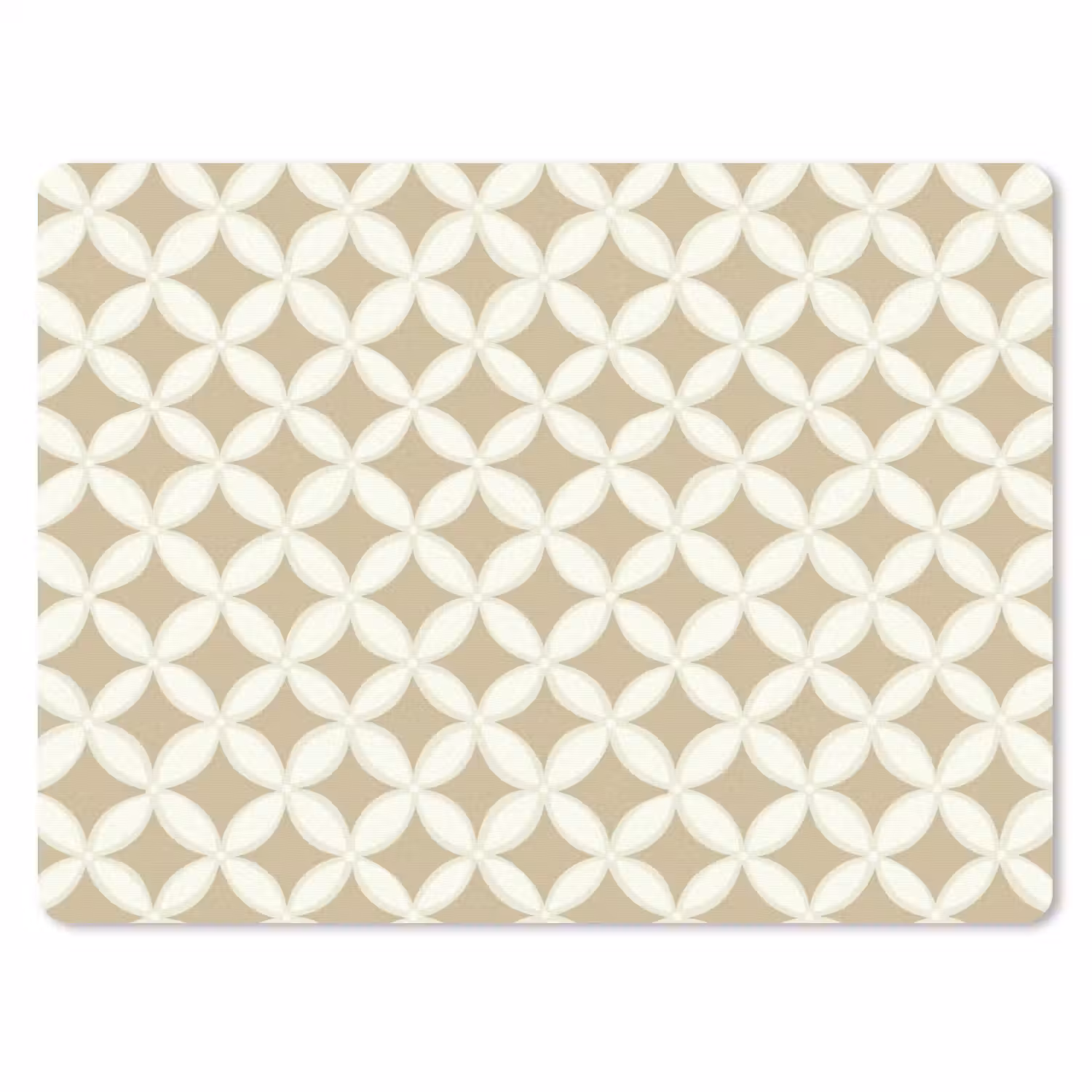 Symmetrisch - Motief - Beige muismat rubber klein 262 -3d