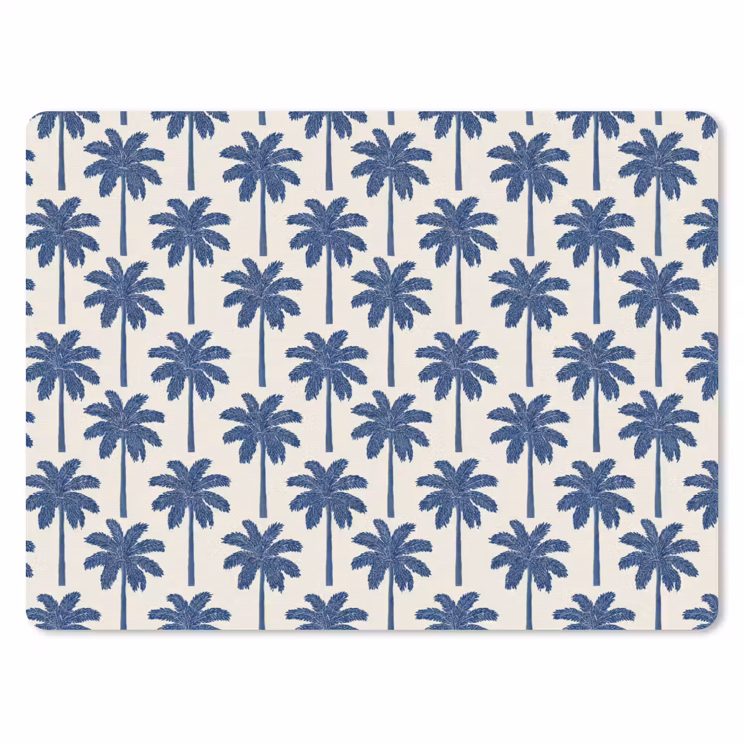 Symmetrisch - Palm - Blauw muismat rubber klein 262 -3d