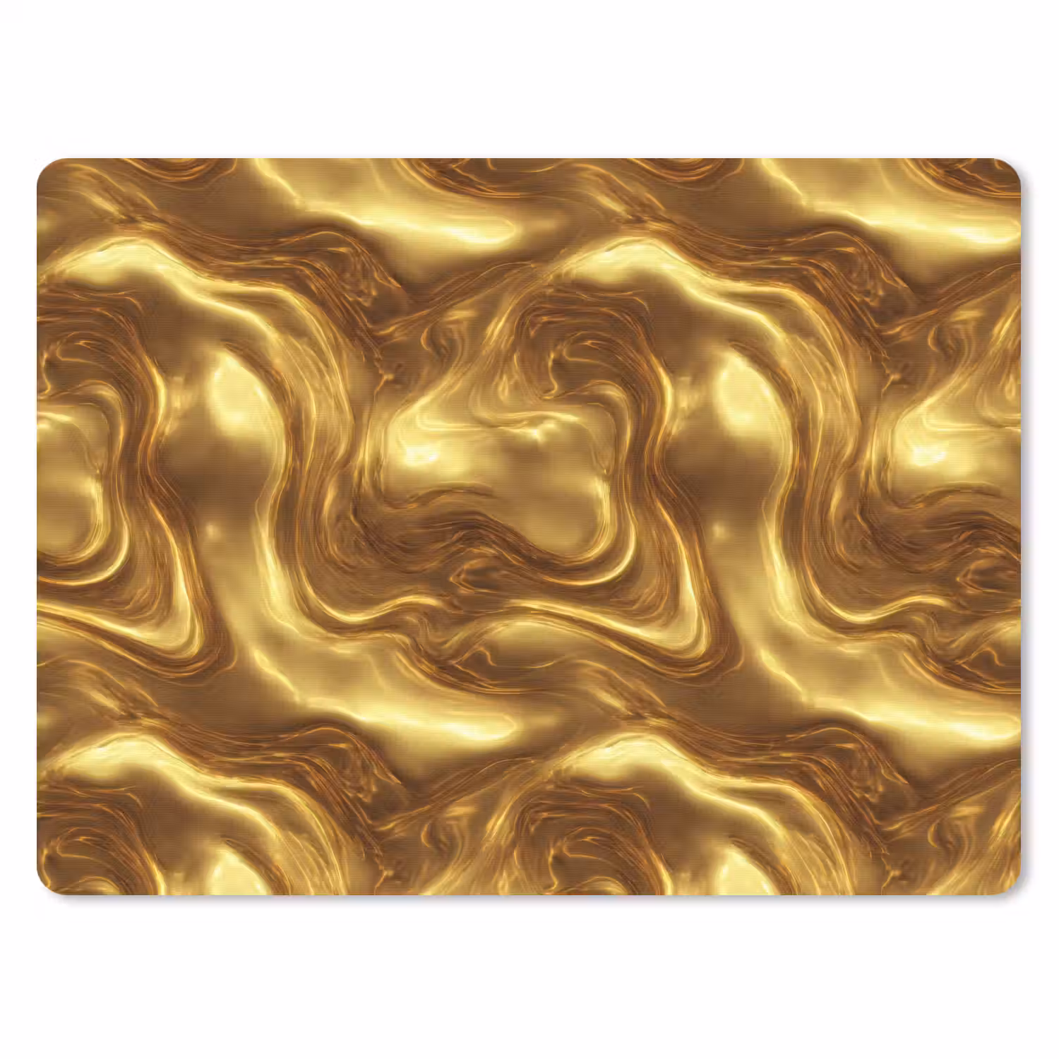 Textuur - Vloeibaar - Organisch - Goud muismat rubber klein 262 -3d