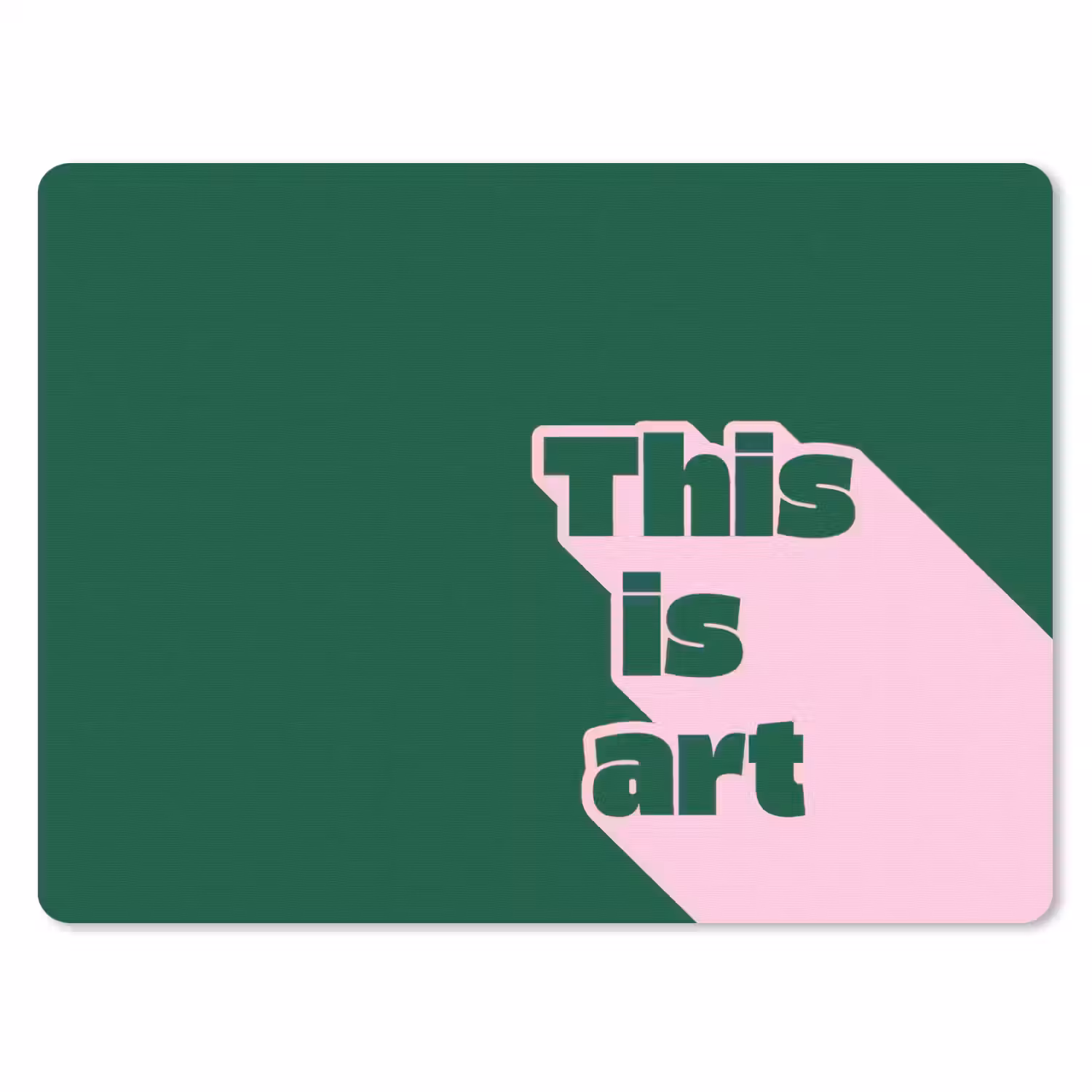 This is art - Schaduw - Roze muismat rubber klein -3d