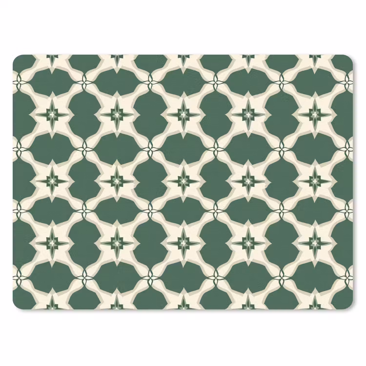 Tegel - Klassiek - Groen muismat rubber klein 262 -3d