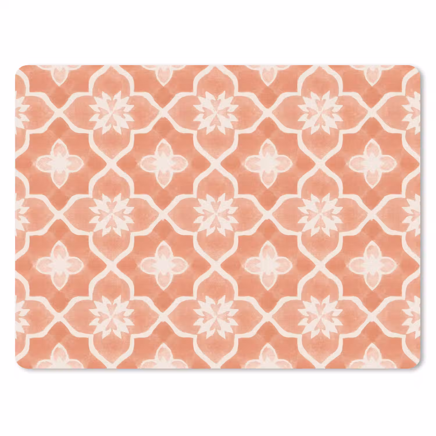Tegelpatroon - Arabesk - Vintage - Terracotta muismat rubber klein 262 -3d
