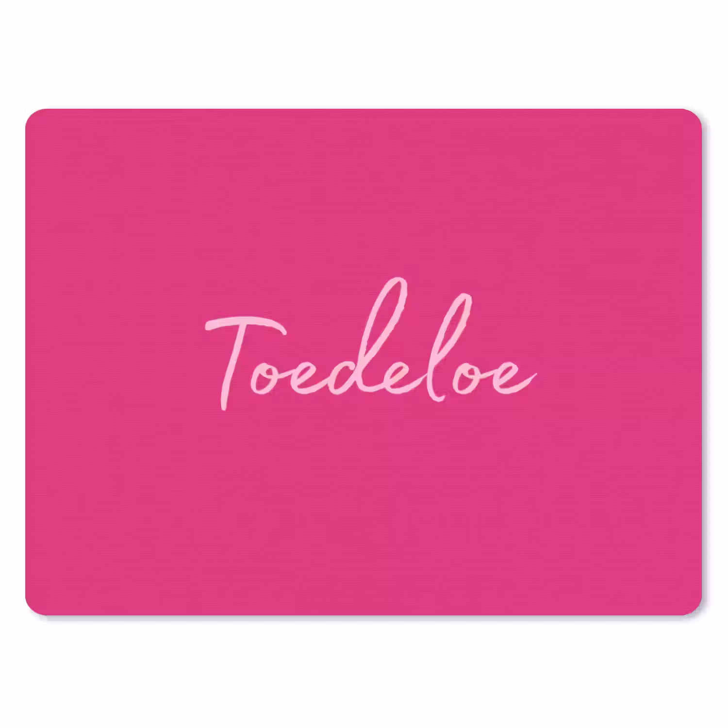 Toedeloe - Roze muismat rubber klein -3d
