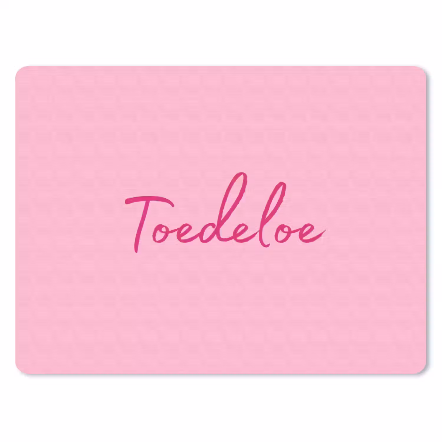 Toedeloe - Roze - Minimalistisch muismat rubber klein -3d