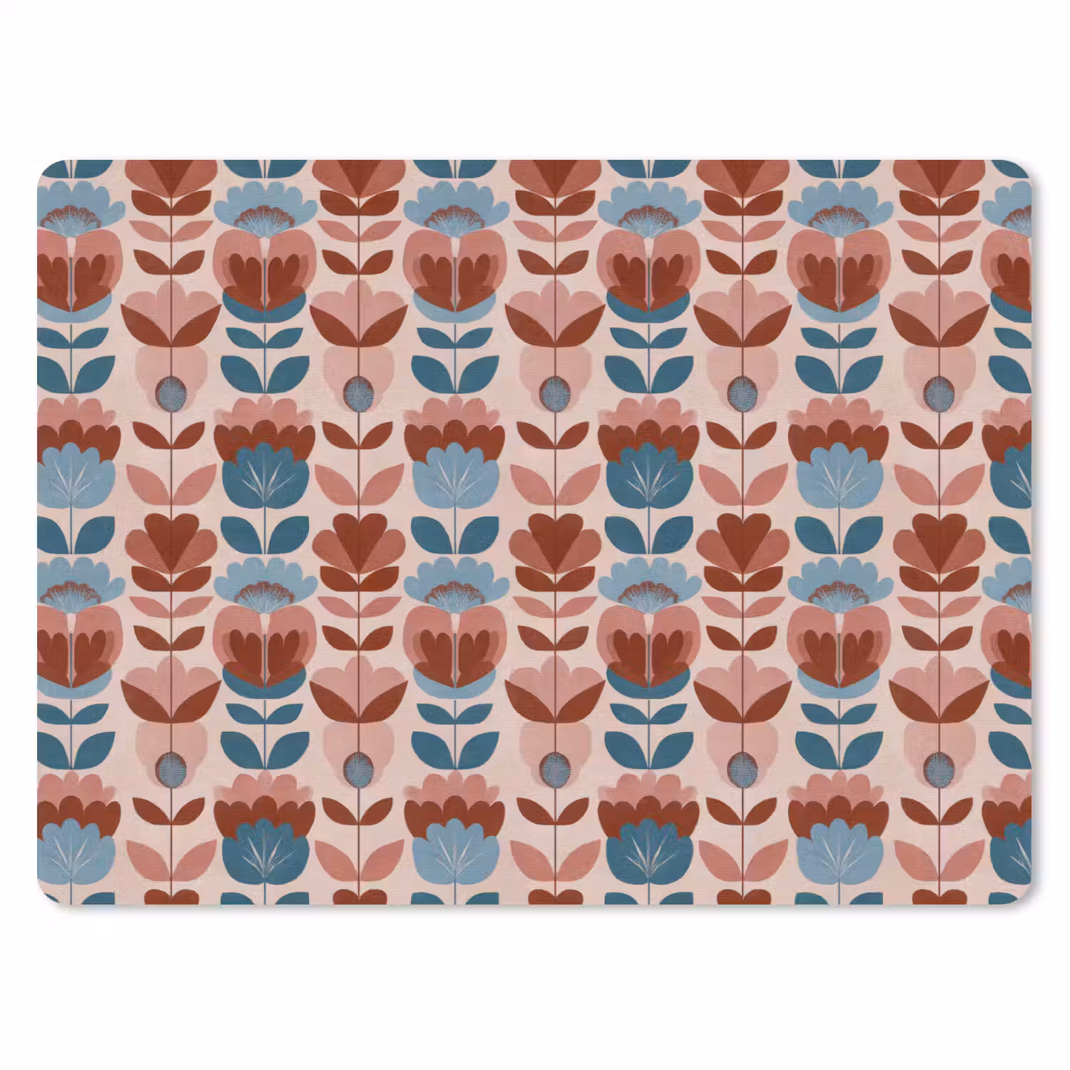 Vintage - Motief - Kleurrijk muismat rubber klein 262 -3d