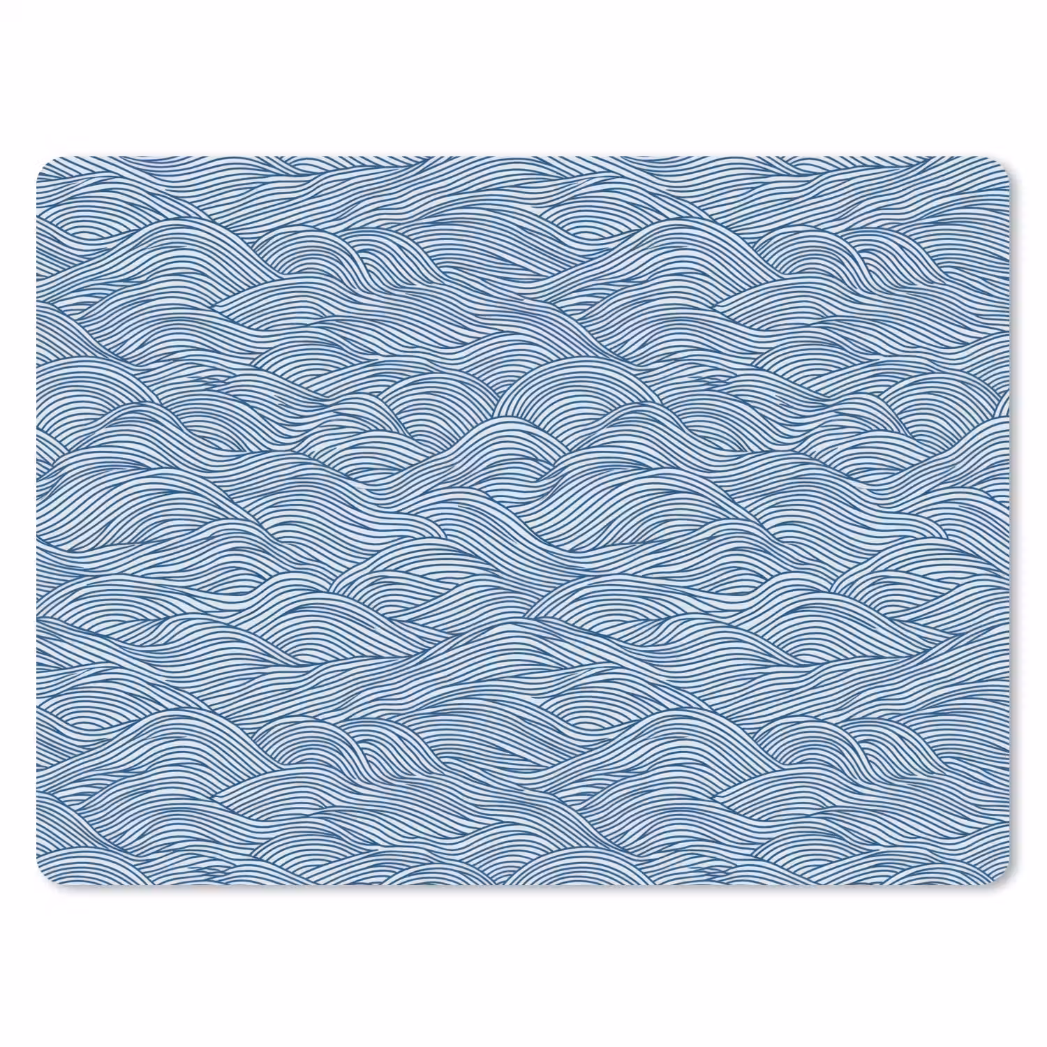 Golven - Ritmisch - Blauw muismat rubber klein 262 -3d