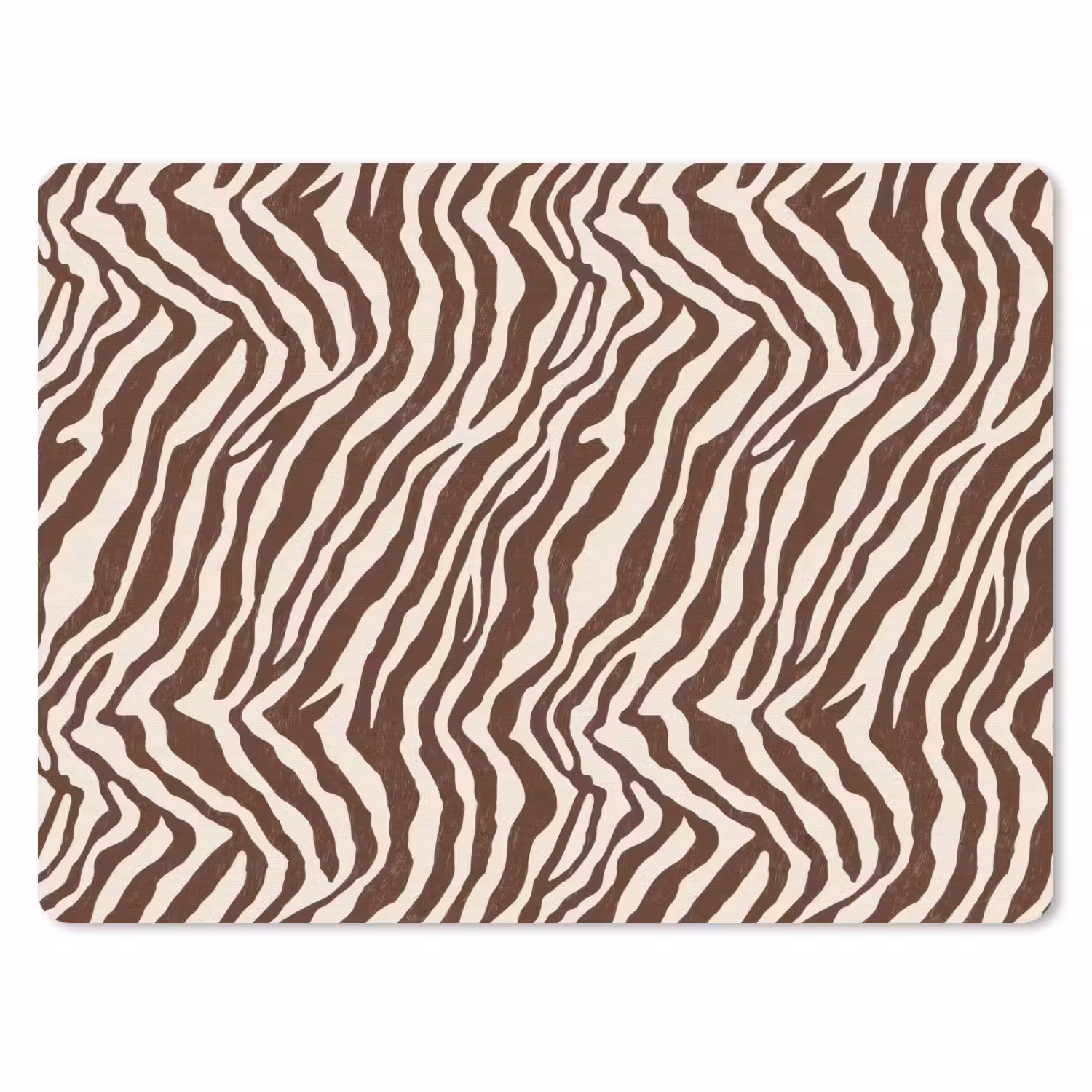 Zebra - Patroon - Zwart - Wit muismat rubber klein 262 -3d