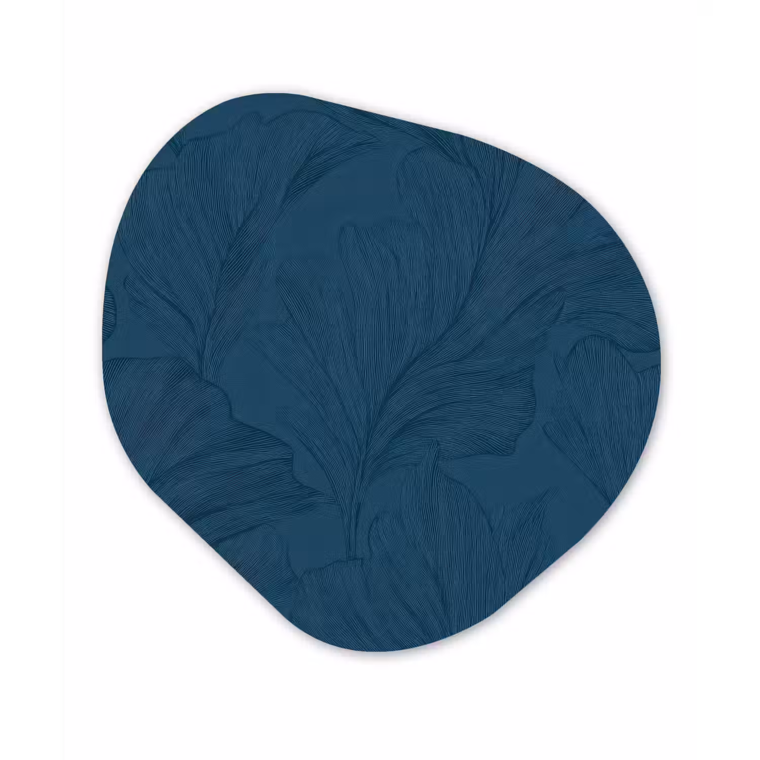 Abstract - Patroon - Donkerblauw - Elegant Wandcirkel Organisch Forex 3mm klein 629 -3d