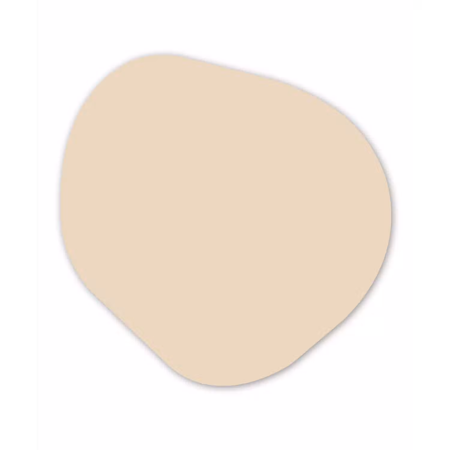 Cream - Nude - Neutraal Wandcirkel Organisch Forex 3mm klein 629 -3d