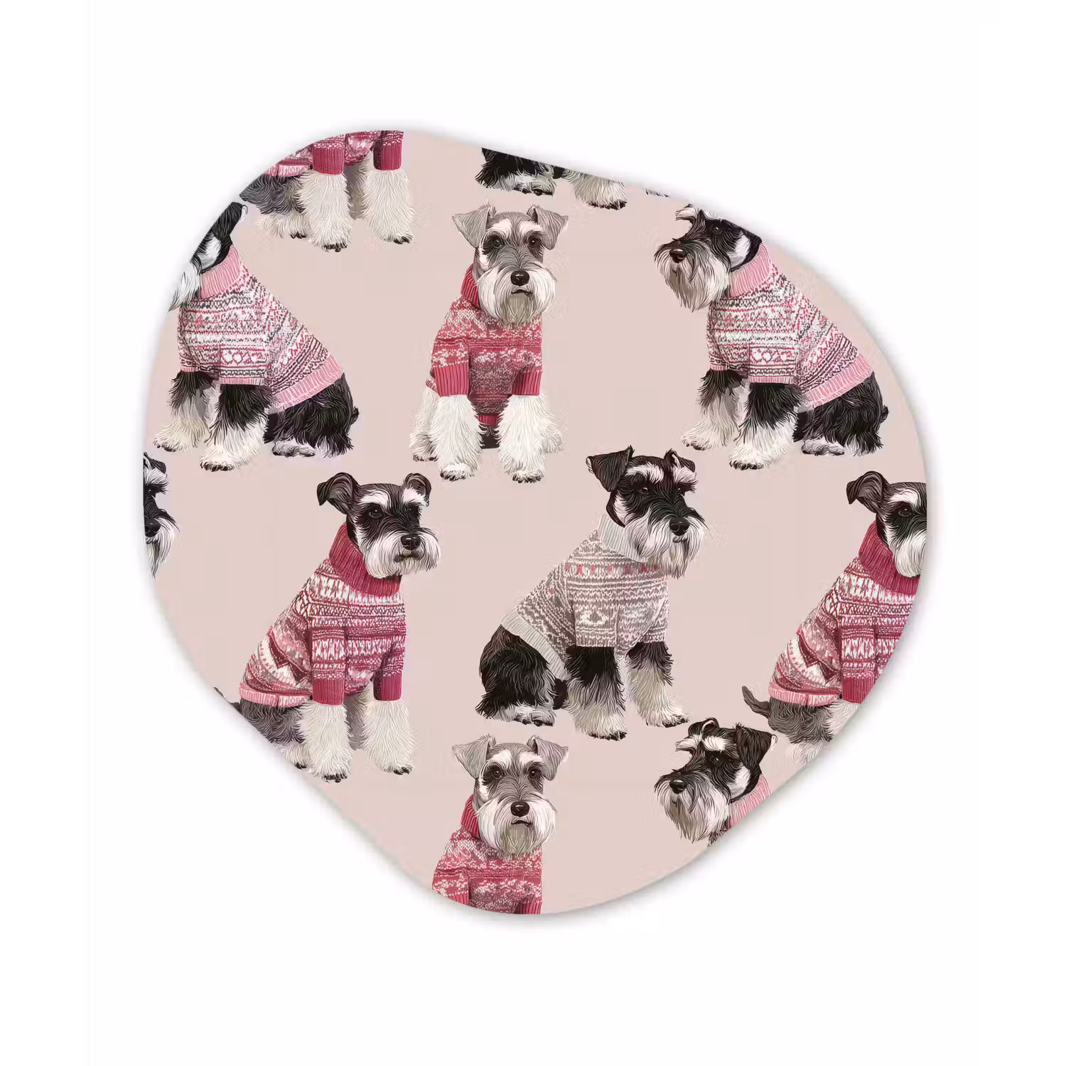 Honden - Truien - Rood Wandcirkel Organisch Forex 3mm klein 629 -3d