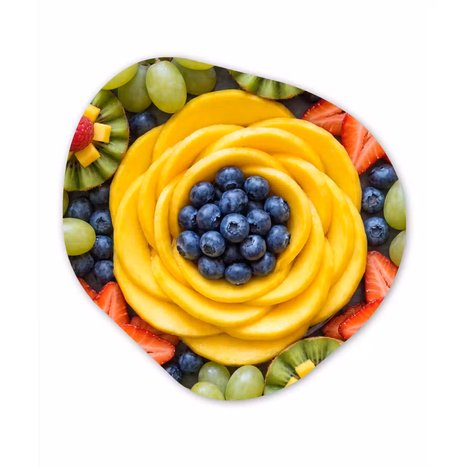 Fruit - Arrangement - Gezond - Kleurrijk - Eten Wandcirkel Organisch Forex 3mm klein -3d