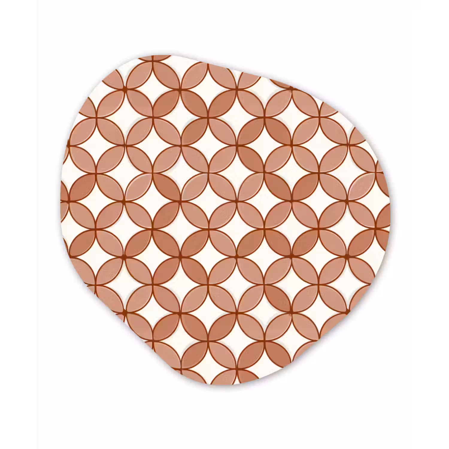 Geometrisch - Cirkels - Modern - Terracotta Wandcirkel Organisch Forex 3mm klein 629 -3d