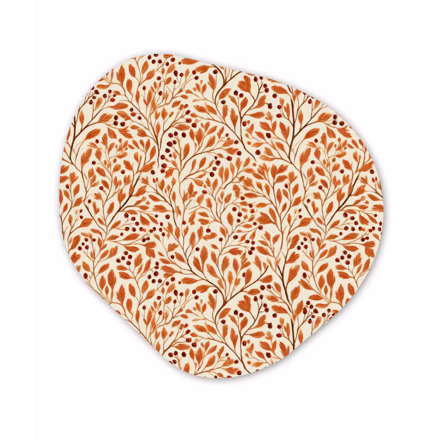 Bladeren - Botanisch - Terracotta Wandcirkel Organisch Forex 3mm klein 629 -3d