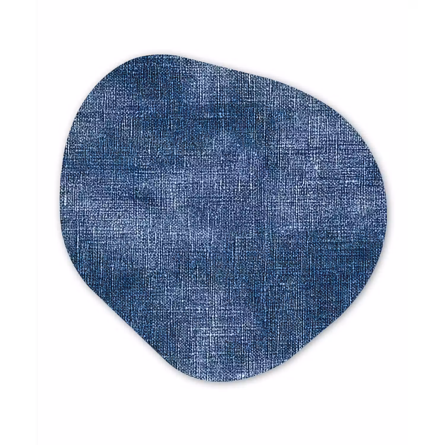 Linnen - Textuur - Patroon - Denim - Rustiek Wandcirkel Organisch Forex 3mm klein 629 -3d