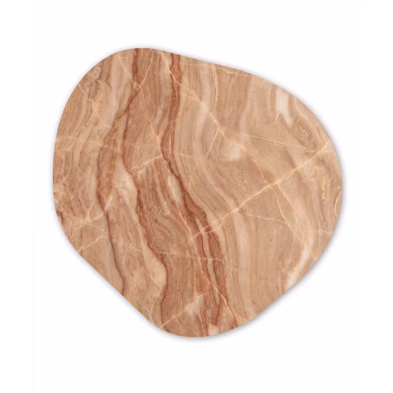 Marmer - Ader - Natuur - Abstract - Beige Wandcirkel Organisch Forex 3mm klein -3d