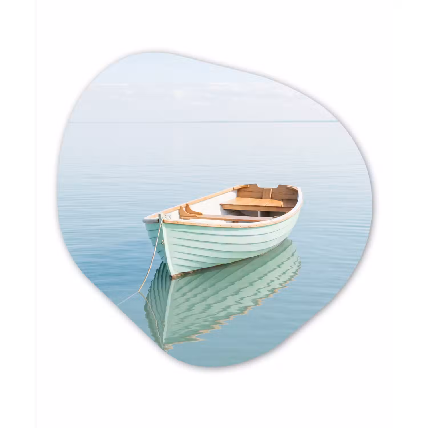 Minimalistisch - Boot - Zee Wandcirkel Organisch Forex 3mm klein -3d