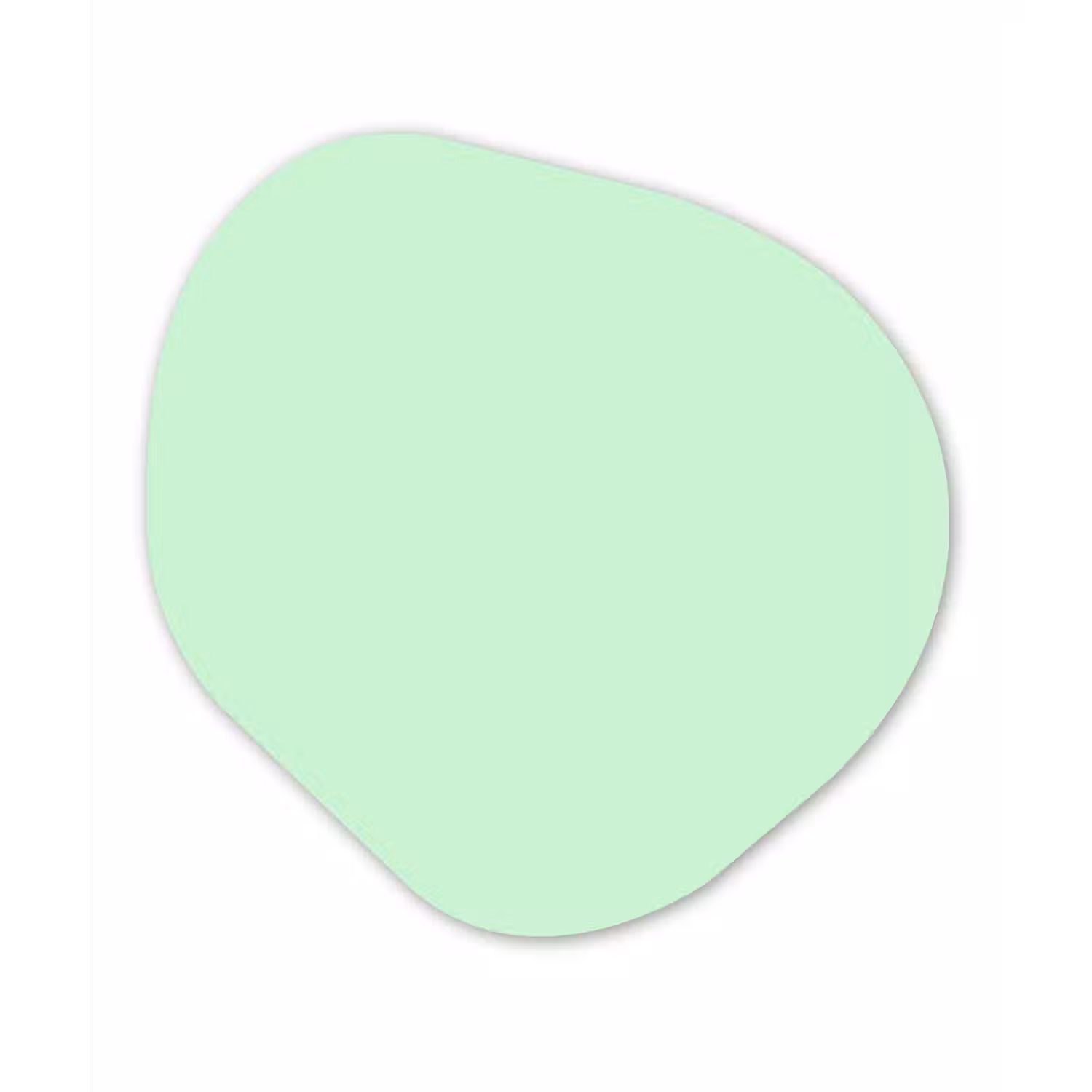 Pale - Mint - Groen Wandcirkel Organisch Forex 3mm klein 629 -3d
