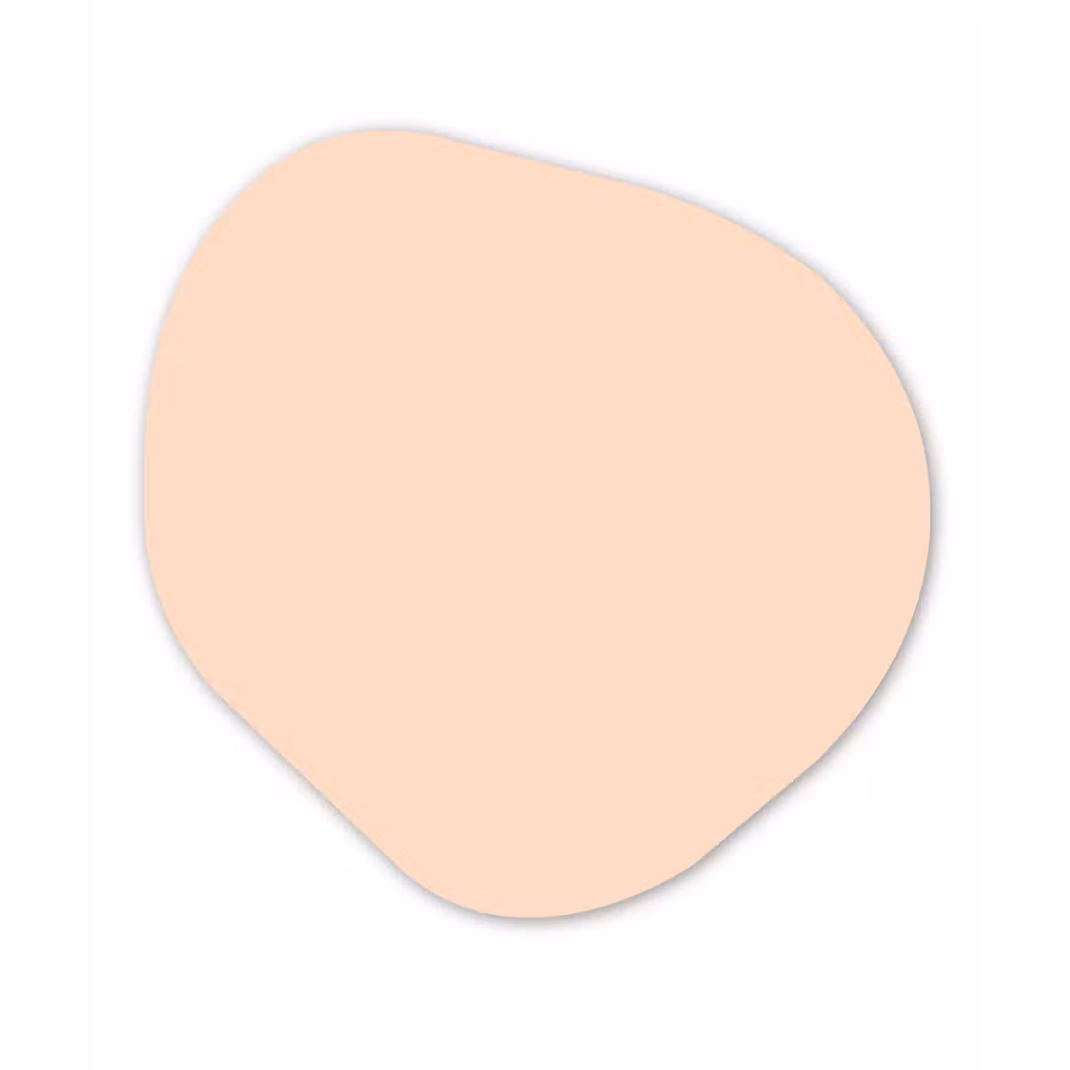 Pale - Peach - Nude Wandcirkel Organisch Forex 3mm klein 629 -3d