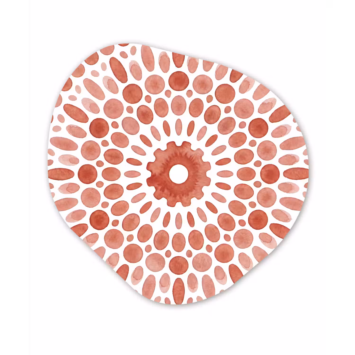 Patroon - Cirkels - Abstract - Modern - Rood Wandcirkel Organisch Forex 3mm klein -3d