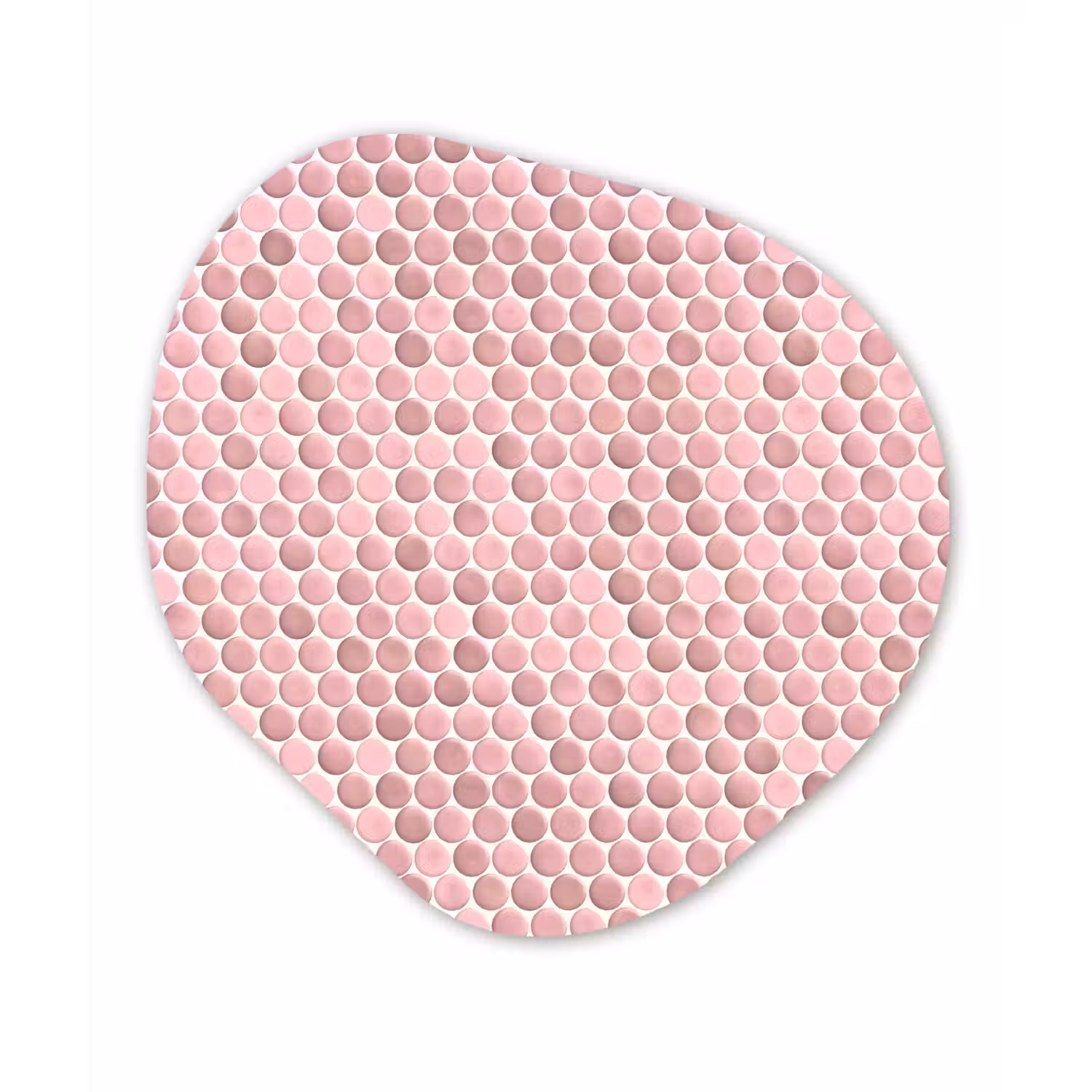 Penny - Mozaïek - Lichtroze Wandcirkel Organisch Forex 3mm klein 629 -3d