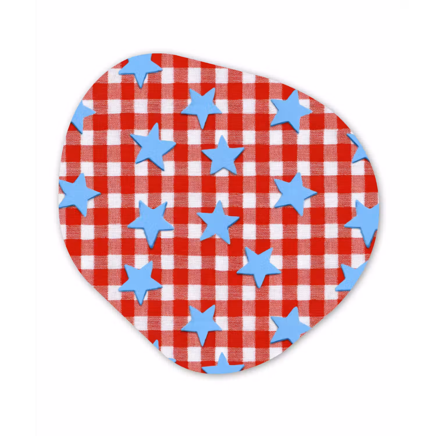 Ruit - Sterren - Rood Wandcirkel Organisch Forex 3mm klein 629 -3d