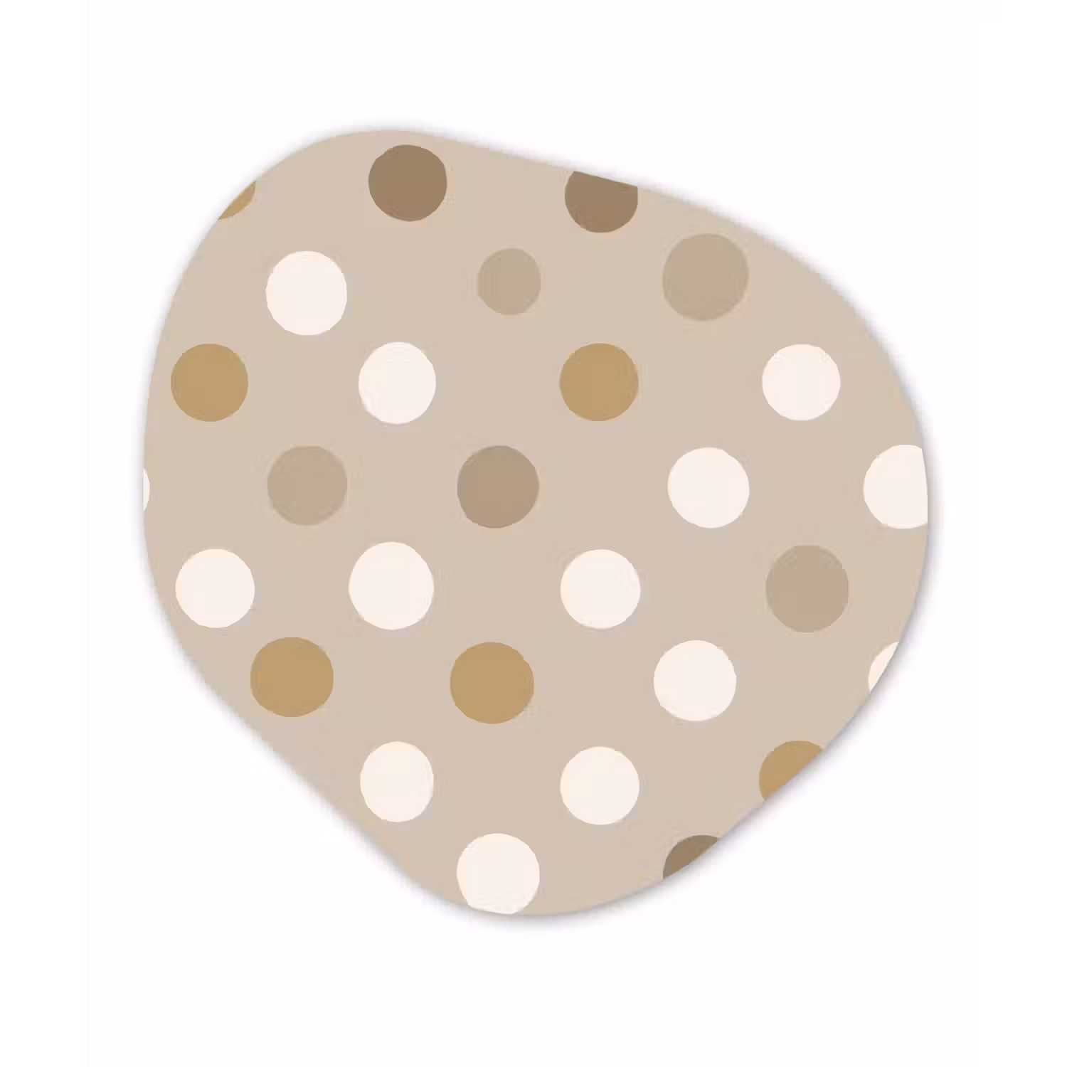Polka - Dots - Beige Wandcirkel Organisch Forex 3mm klein 629 -3d