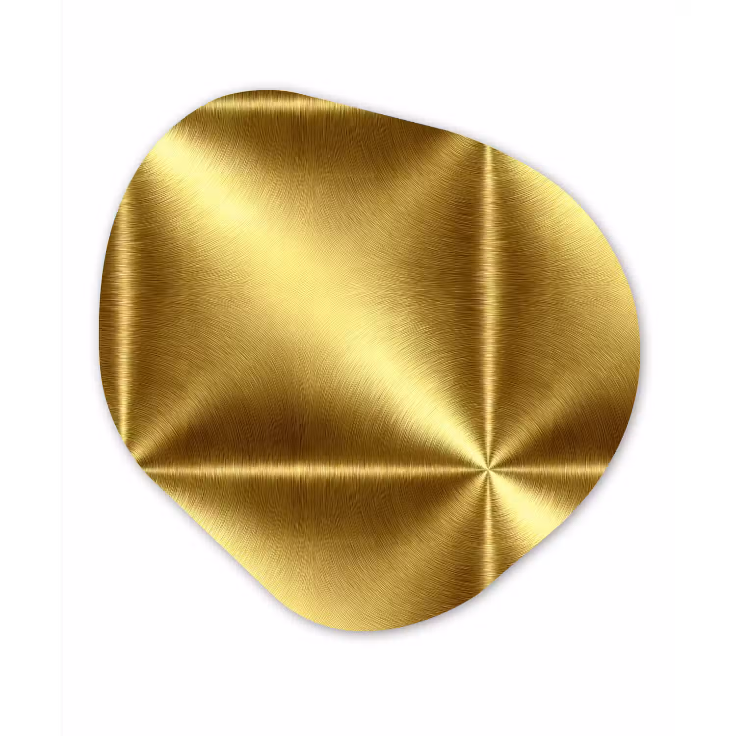 Textuur - Geborsteld Goud - Industrieel - Metallic Wandcirkel Organisch Forex 3mm klein 629 -3d