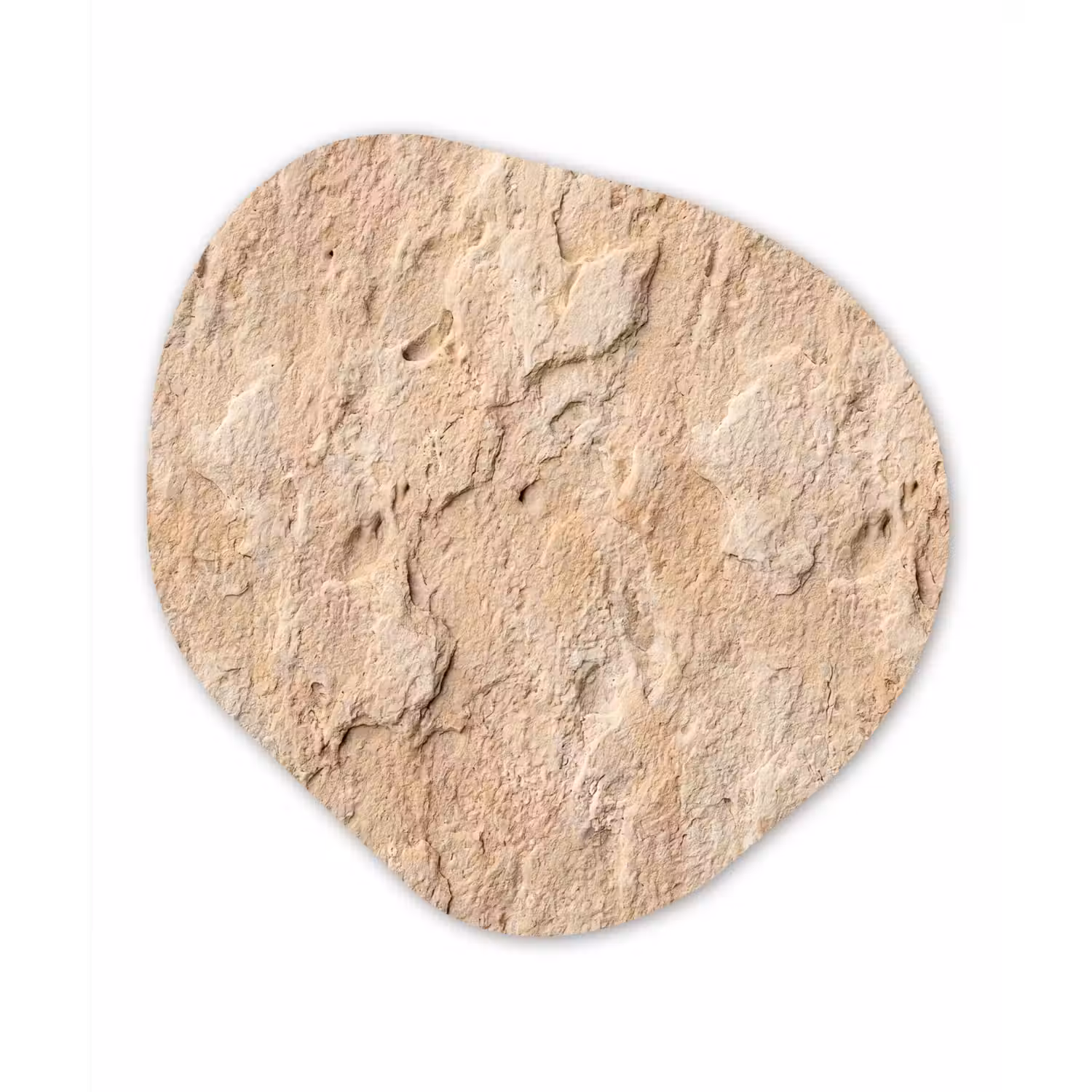 Textuur - Steen - Natuur - Beige Wandcirkel Organisch Forex 3mm klein -3d