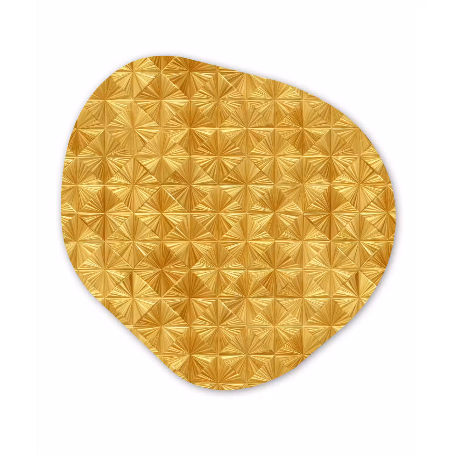 Tegels - Geometrisch - Reliëf - Goud Wandcirkel Organisch Forex 3mm klein 629 -3d