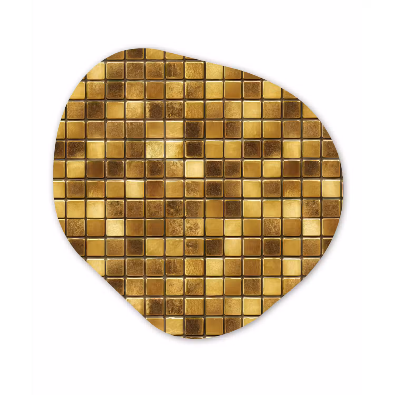 Tegels - Mozaïek - Luxe - Warm Goud Wandcirkel Organisch Forex 3mm klein 629 -3d