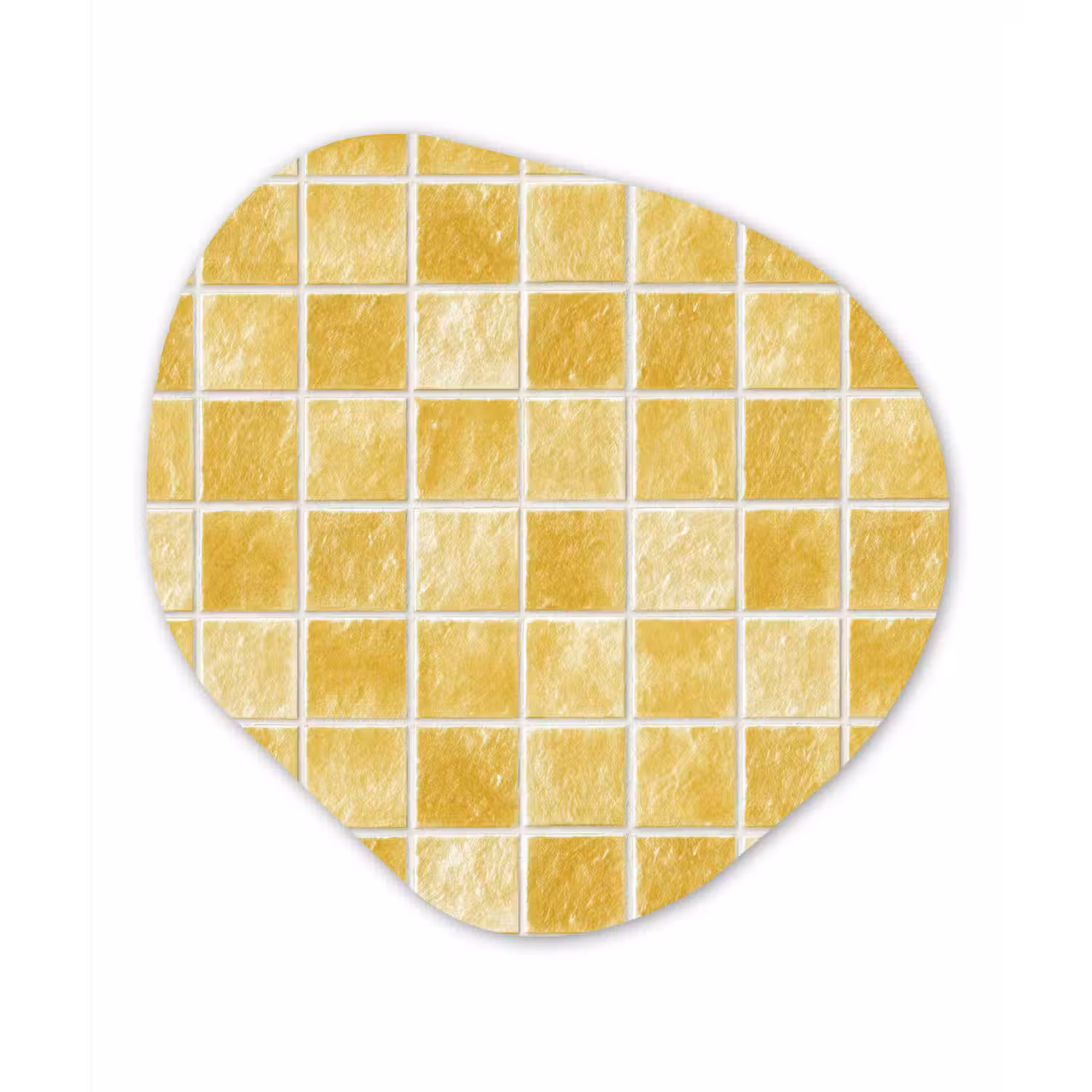 Tegels - Mozaïek - Textuur - Goudgeel Wandcirkel Organisch Forex 3mm klein 629 -3d