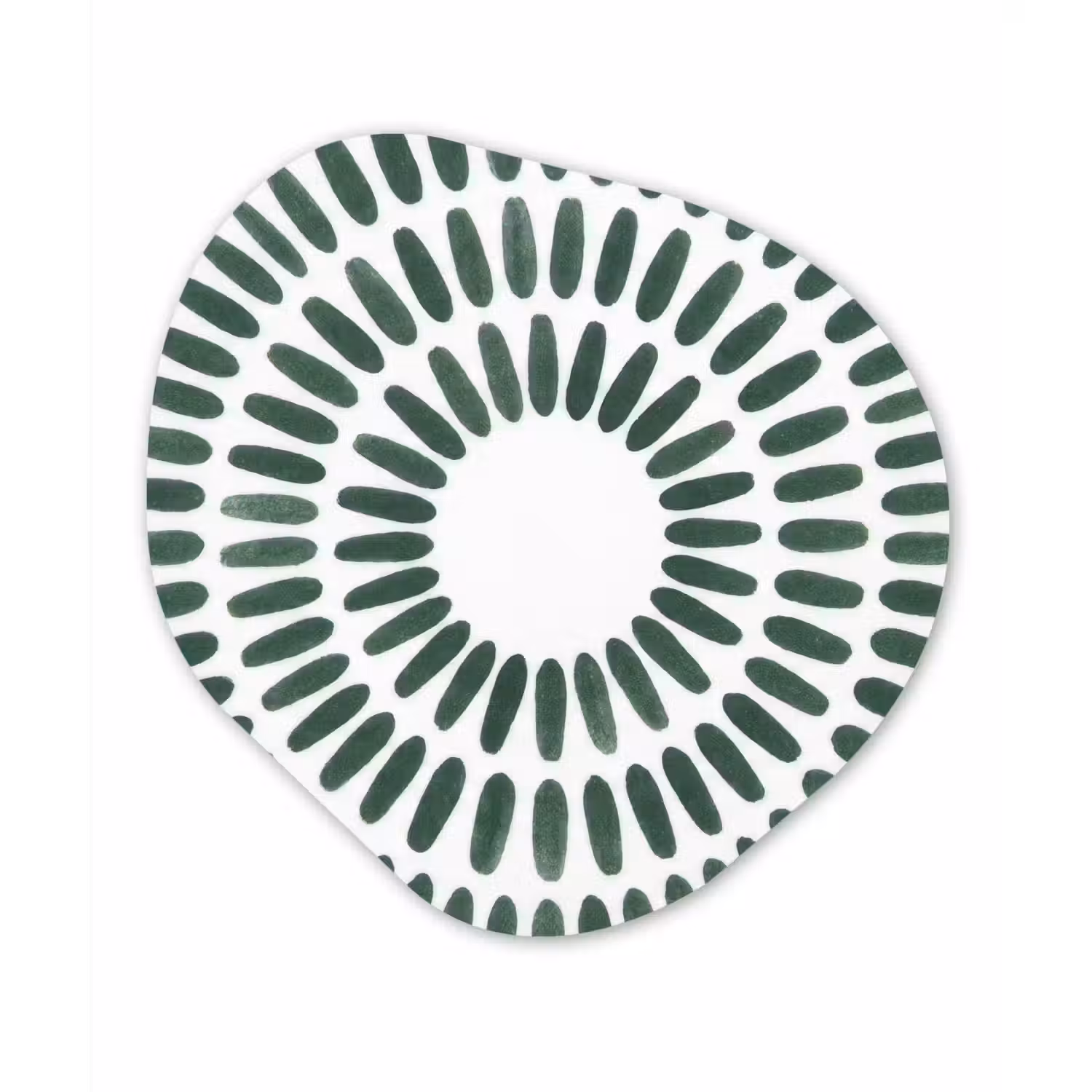 Abstract - Cirkel - Patroon - Modern - Groen Wandcirkel Organisch Aluminium middel -3d