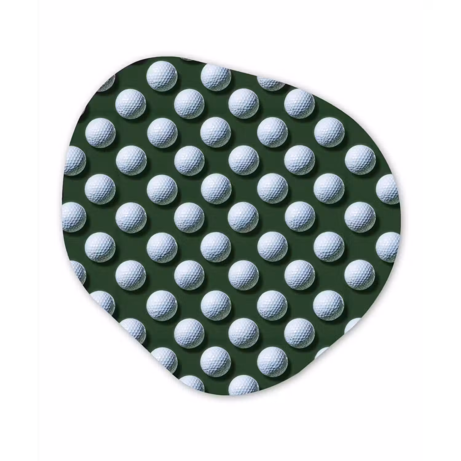 Ballen - Golf - Groen Wandcirkel Organisch Aluminium middel 851 -3d