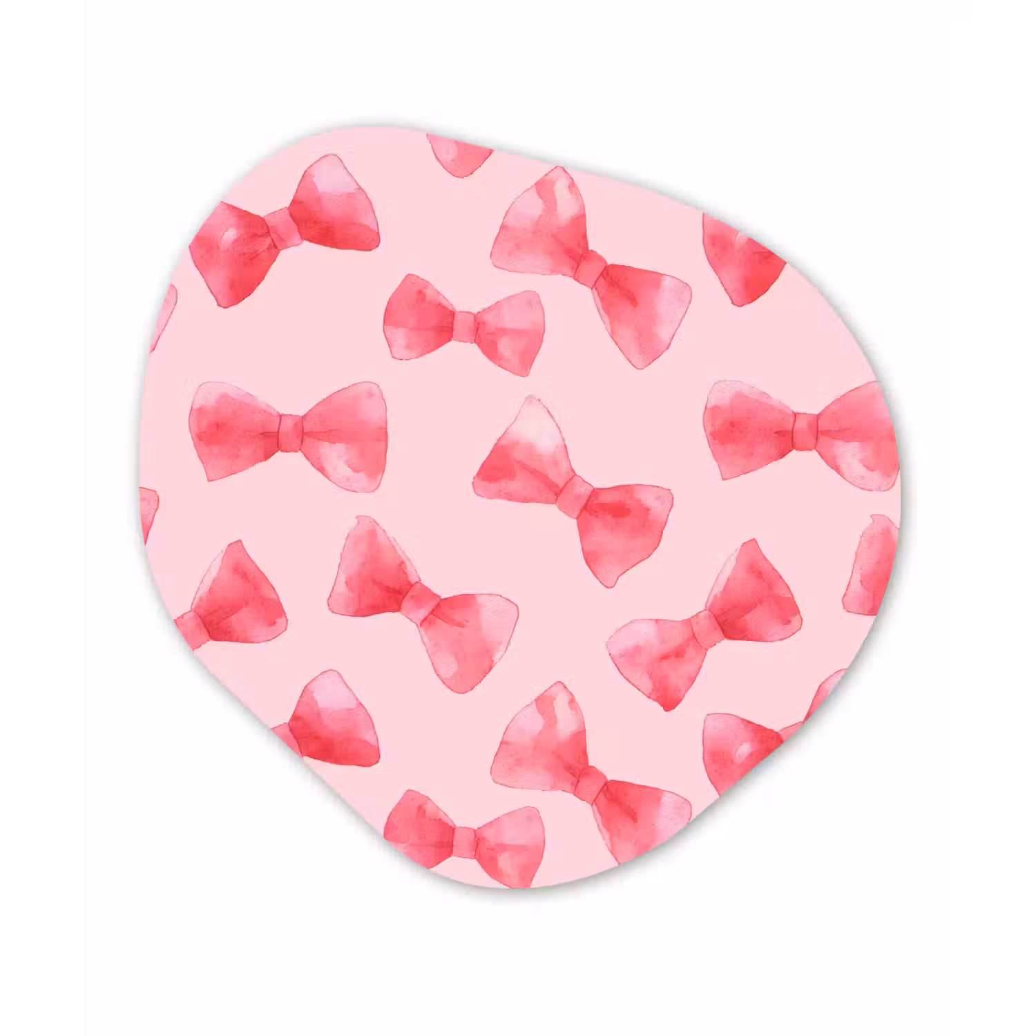 Strikken - Aquarel - Roze Wandcirkel Organisch Aluminium middel 851 -3d