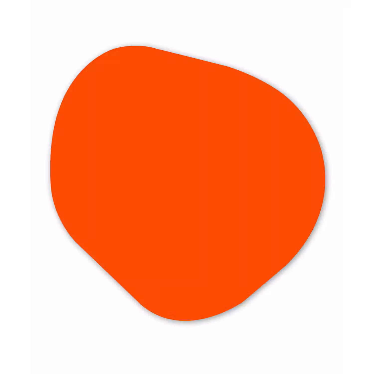 Fiery - Tangerine - Oranje Wandcirkel Organisch Aluminium middel 851 -3d