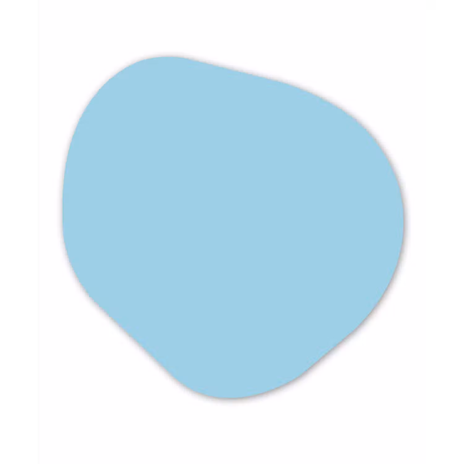 Ice - Blue - Blauw Wandcirkel Organisch Aluminium middel 851 -3d