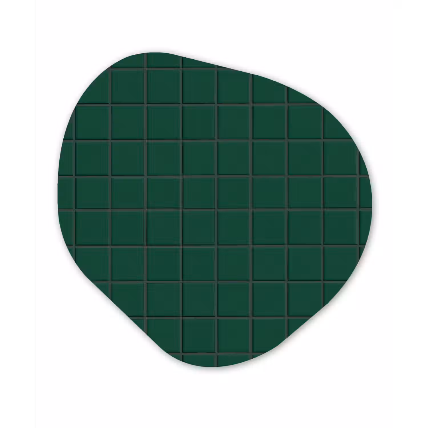 Patroon - Tegels - Dennen - Groen Wandcirkel Organisch Aluminium middel 851 -3d