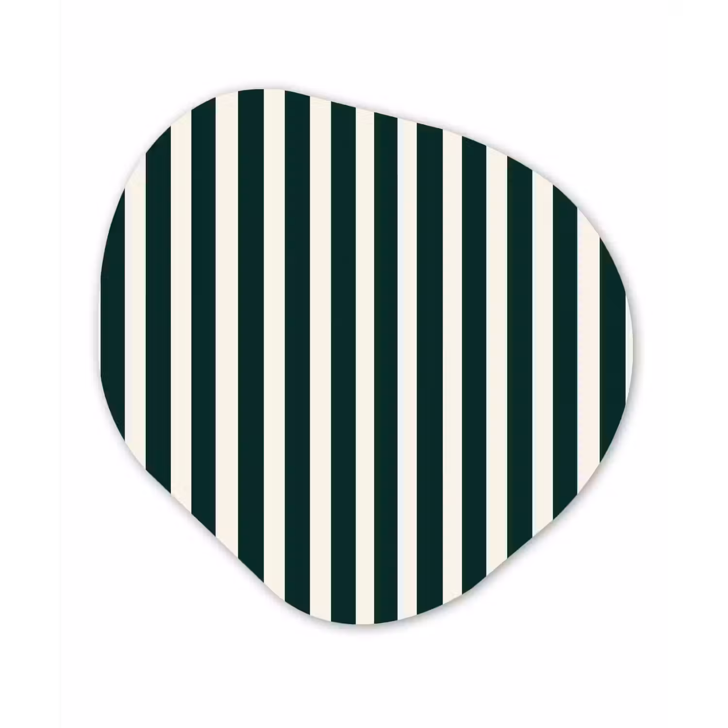 Strepen - Klassiek - Groen Wandcirkel Organisch Aluminium middel 851 -3d