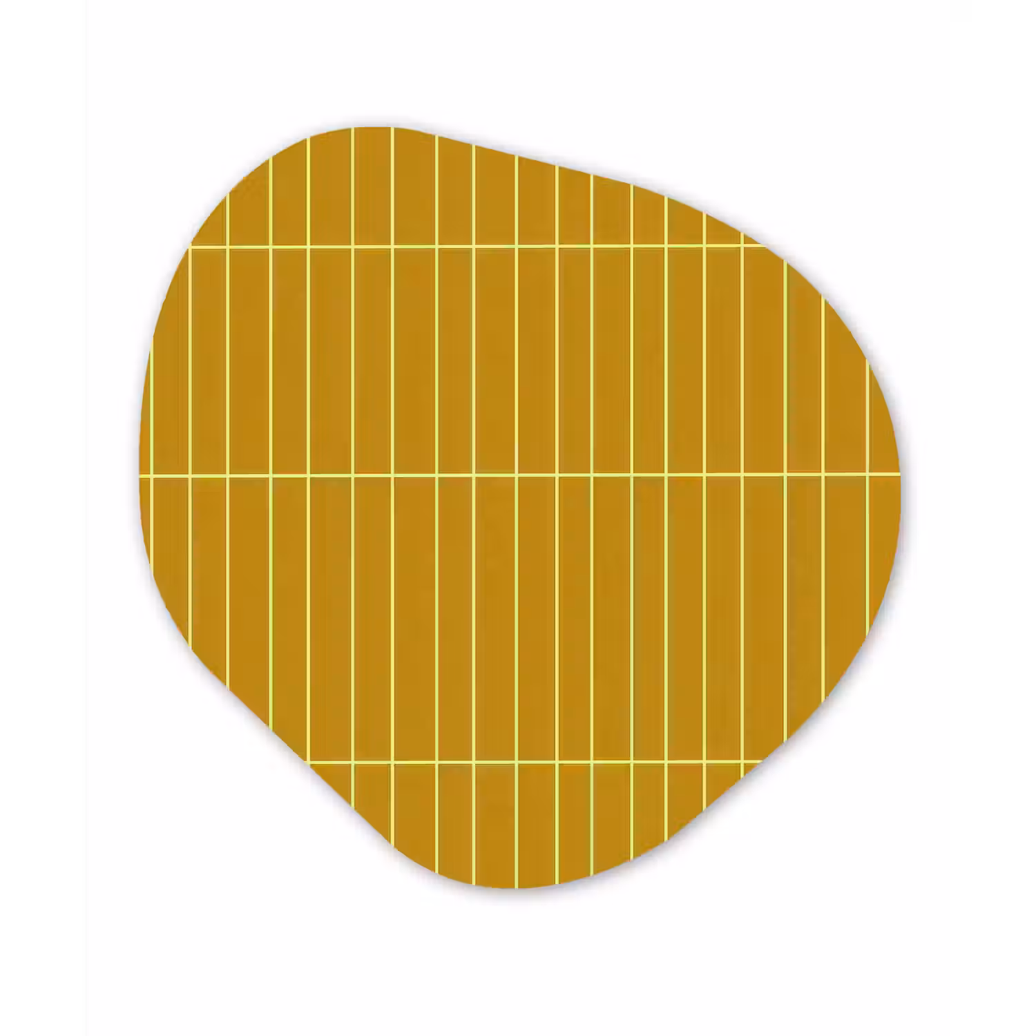 Tegels - Verticaal - Mosterdgeel Wandcirkel Organisch Aluminium middel 851 -3d