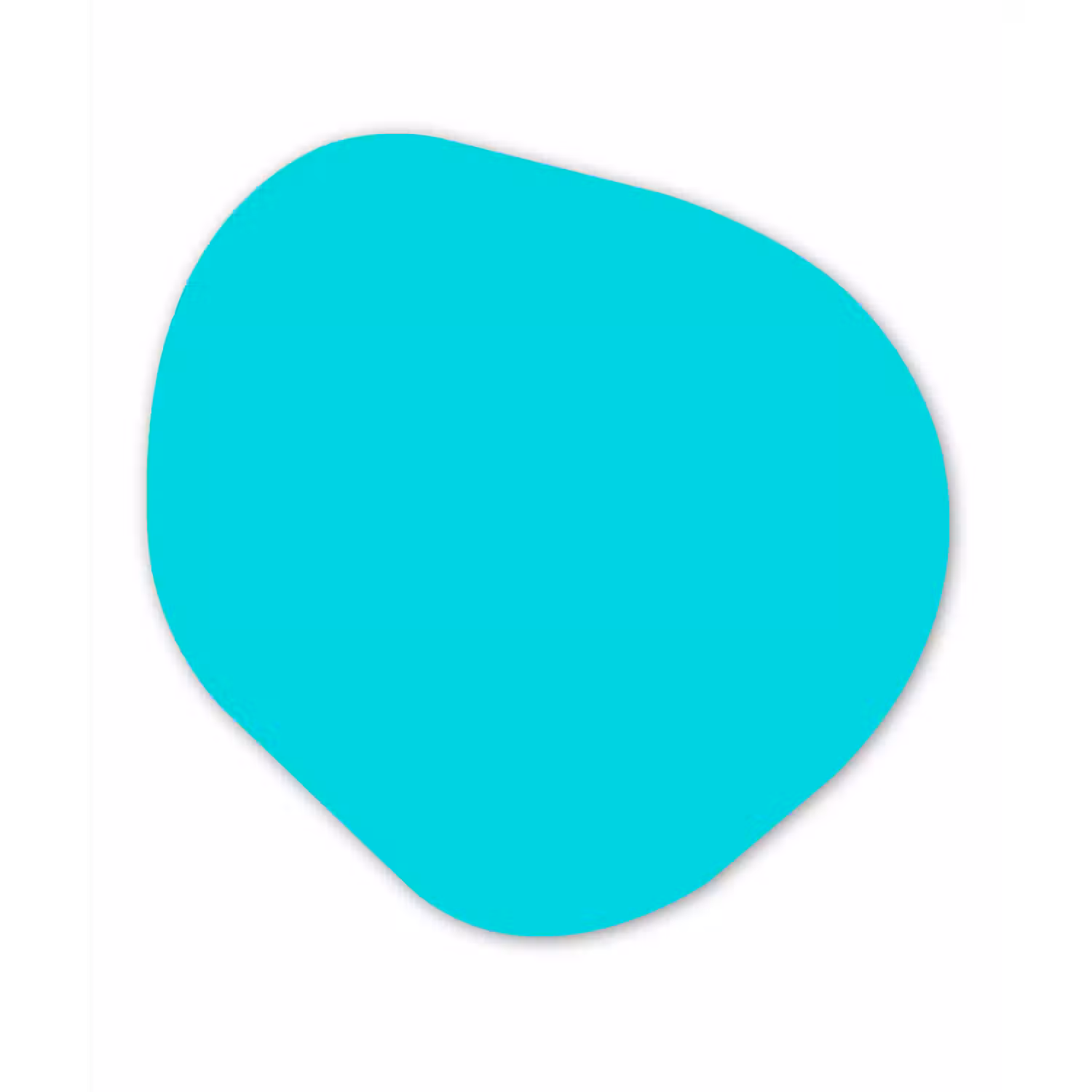 Vivid - Aquamarine - Turkoois Wandcirkel Organisch Aluminium middel 851 -3d