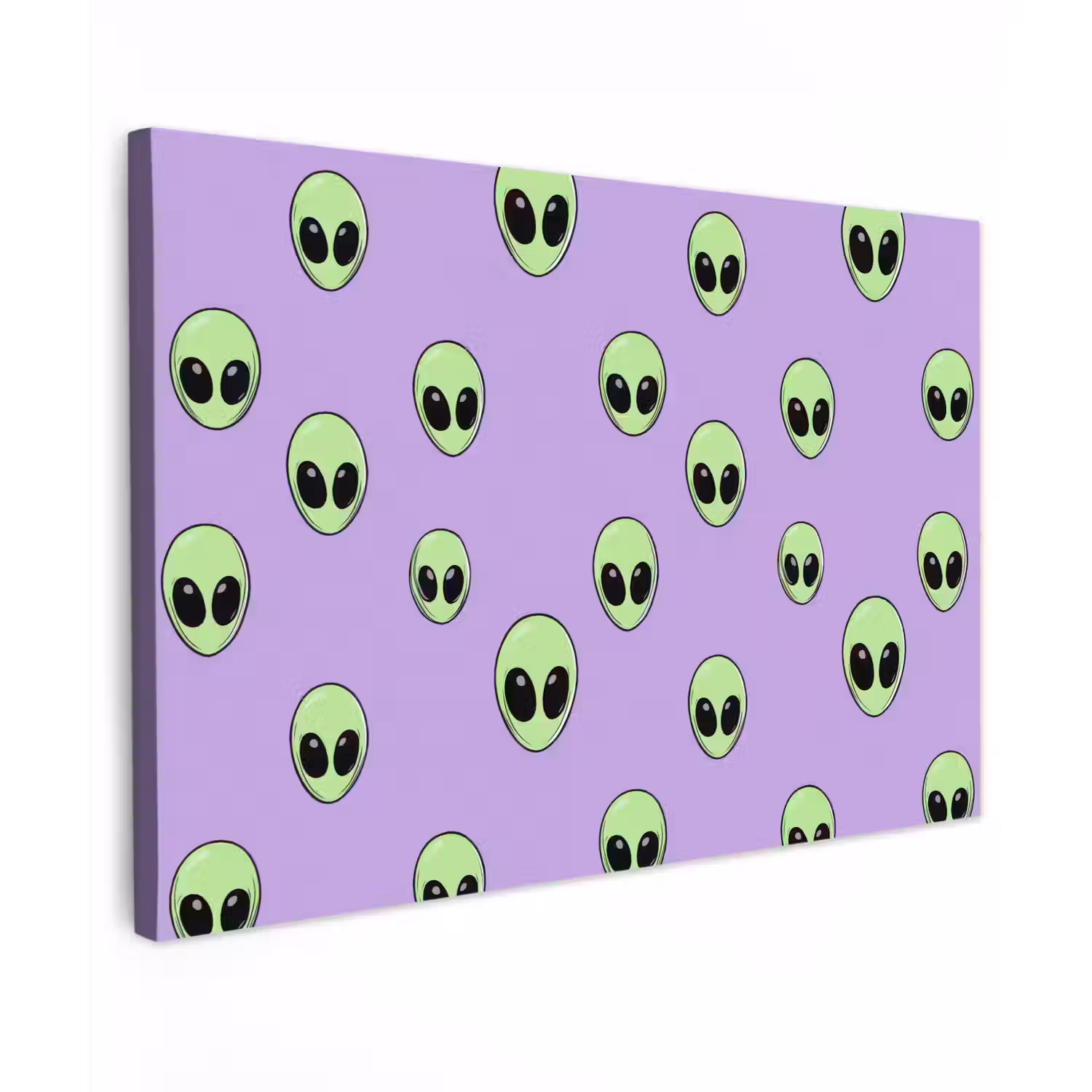 Alien - Retro - Lila Tuinposter op houten frame 2 cm dik klein 845 -3d