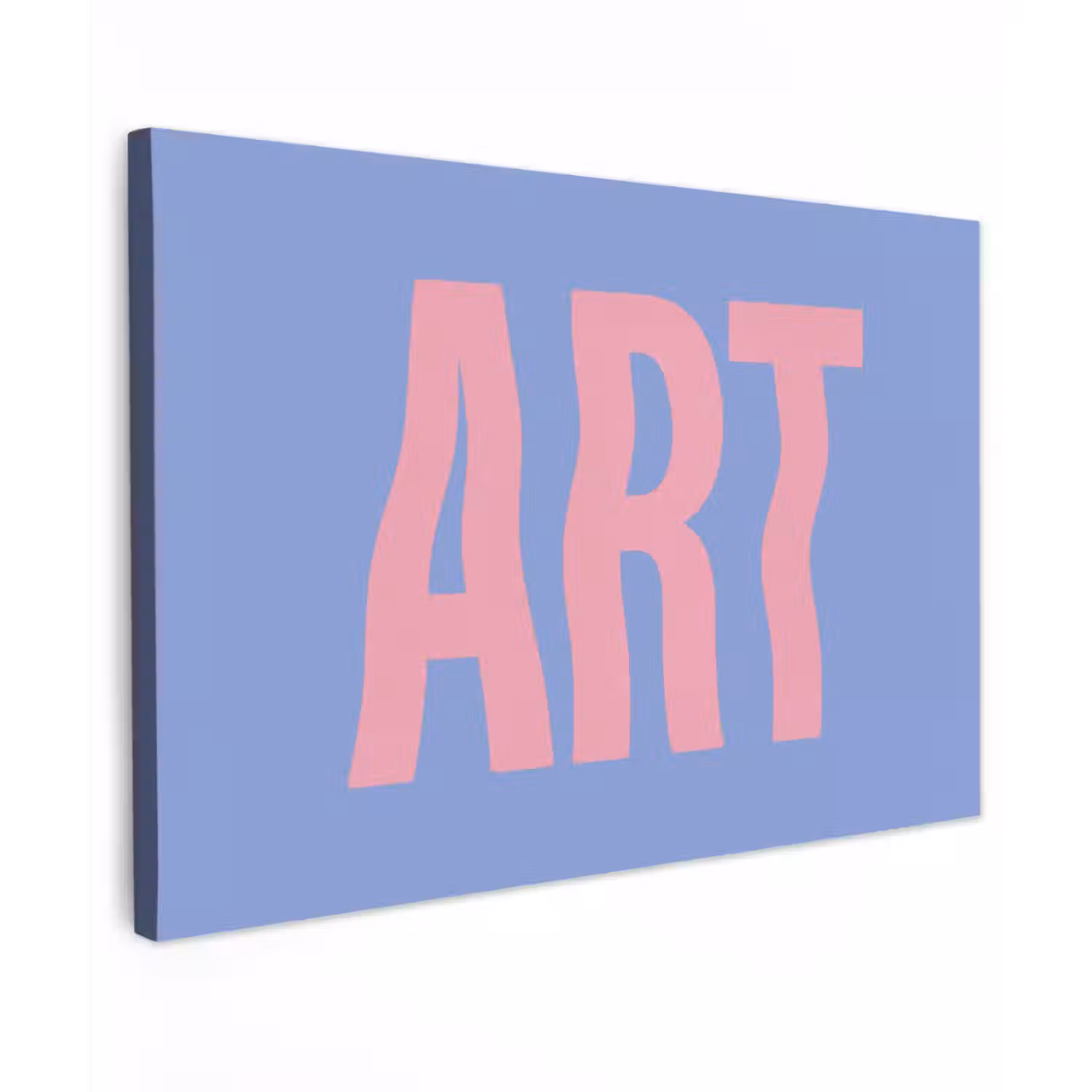 Art - Roze - Blauw Tuinposter op houten frame 2 cm dik klein -3d