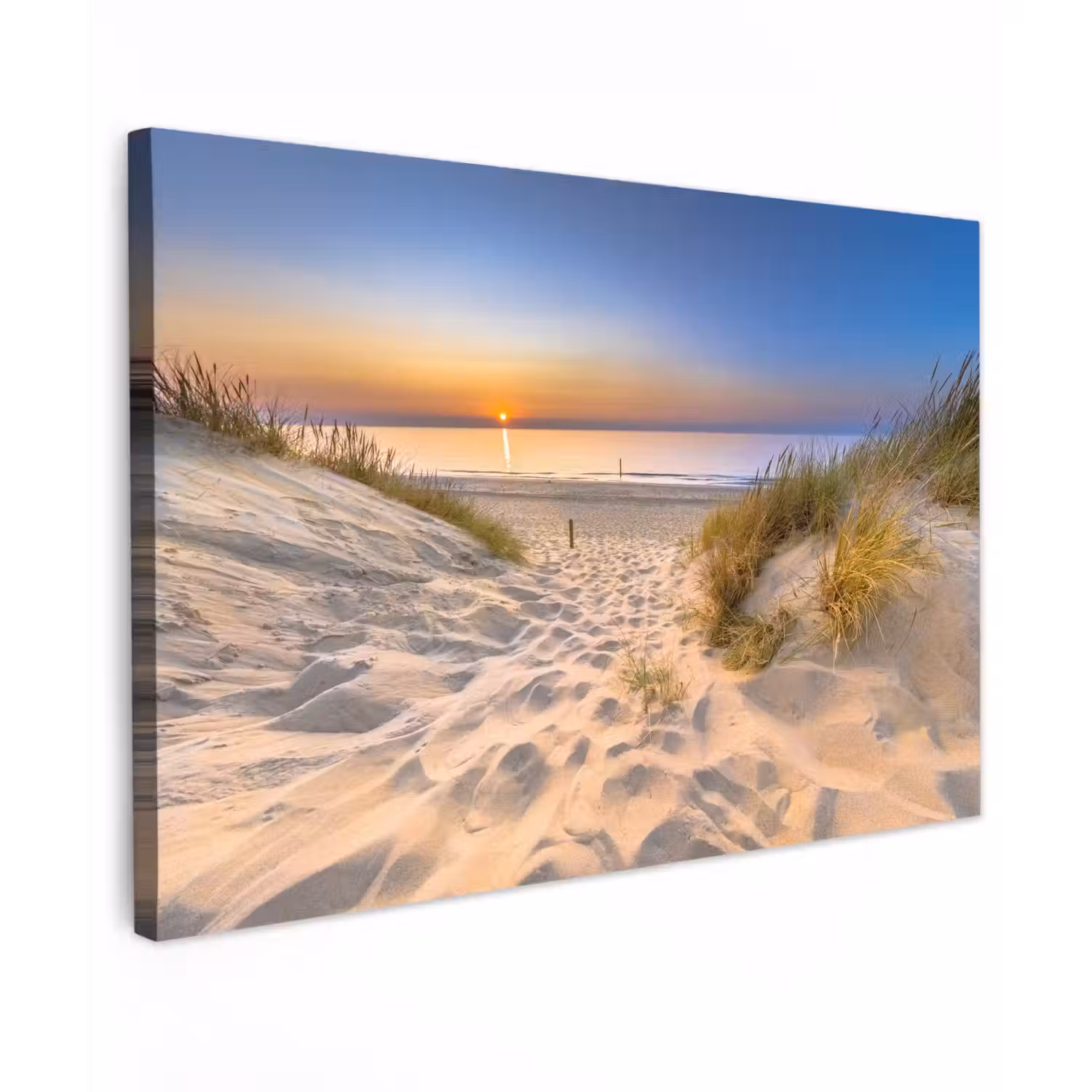 Avondrust aan Zee Tuinposter op houten frame 2 cm dik klein -3d