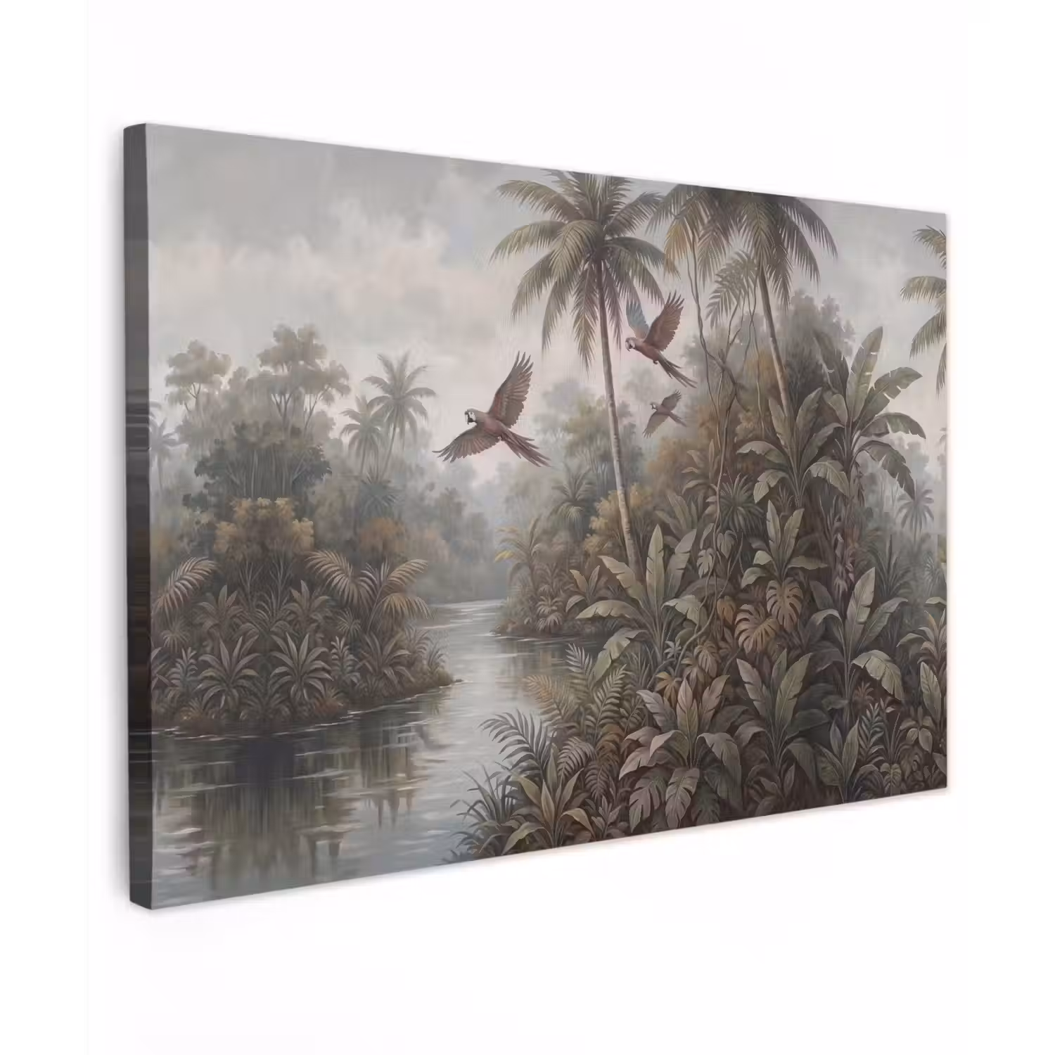 Vogel - Vliegend - Tropisch - Landschap - Klassiek Tuinposter op houten frame 2 cm dik klein -3d